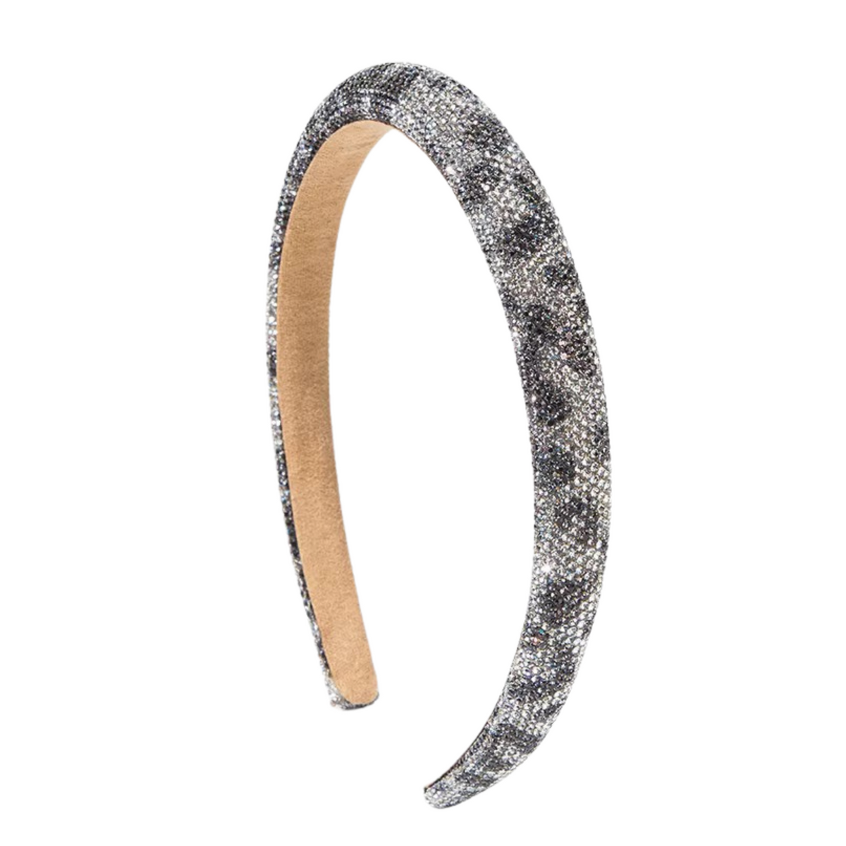 Black And White Rhinestone Studded Hairband