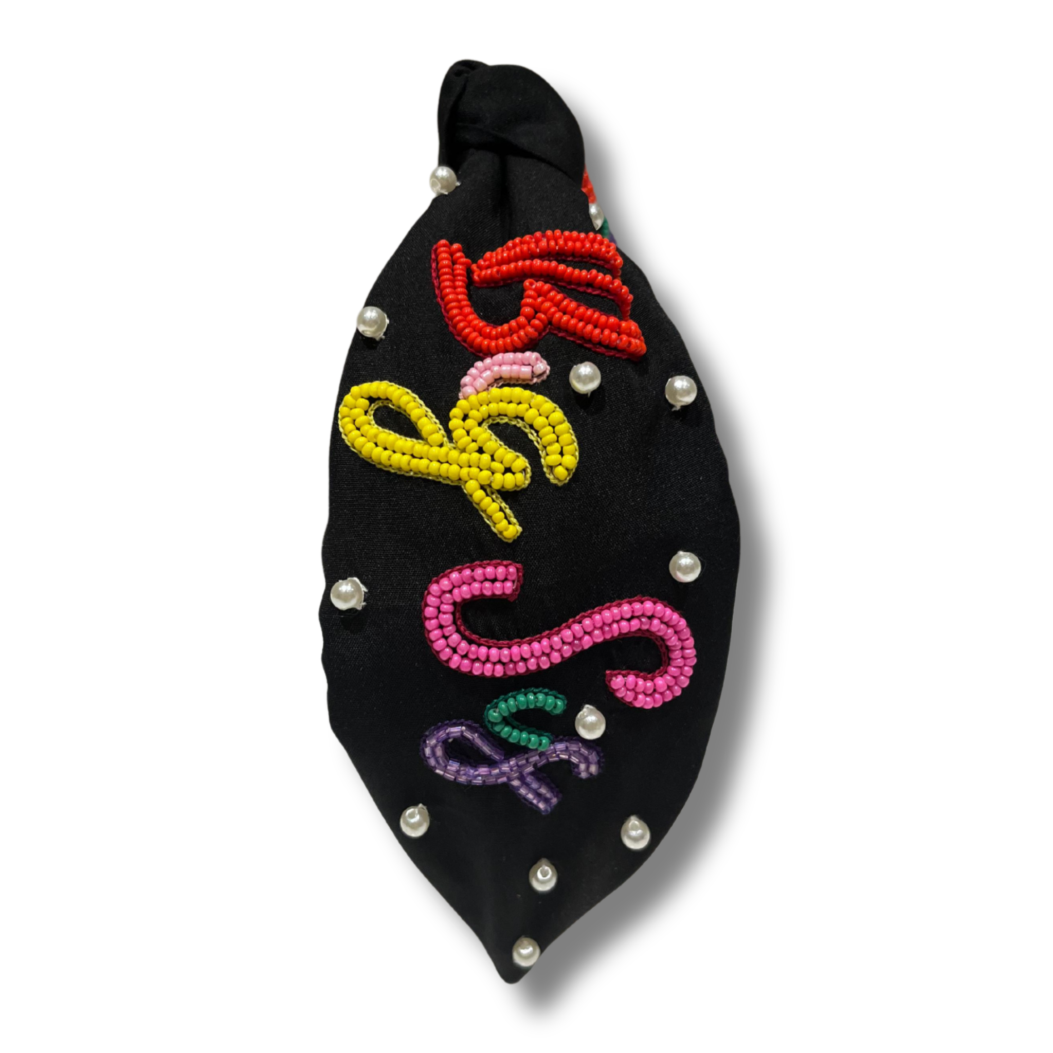Hearts Black Big Sis Turban Hairband