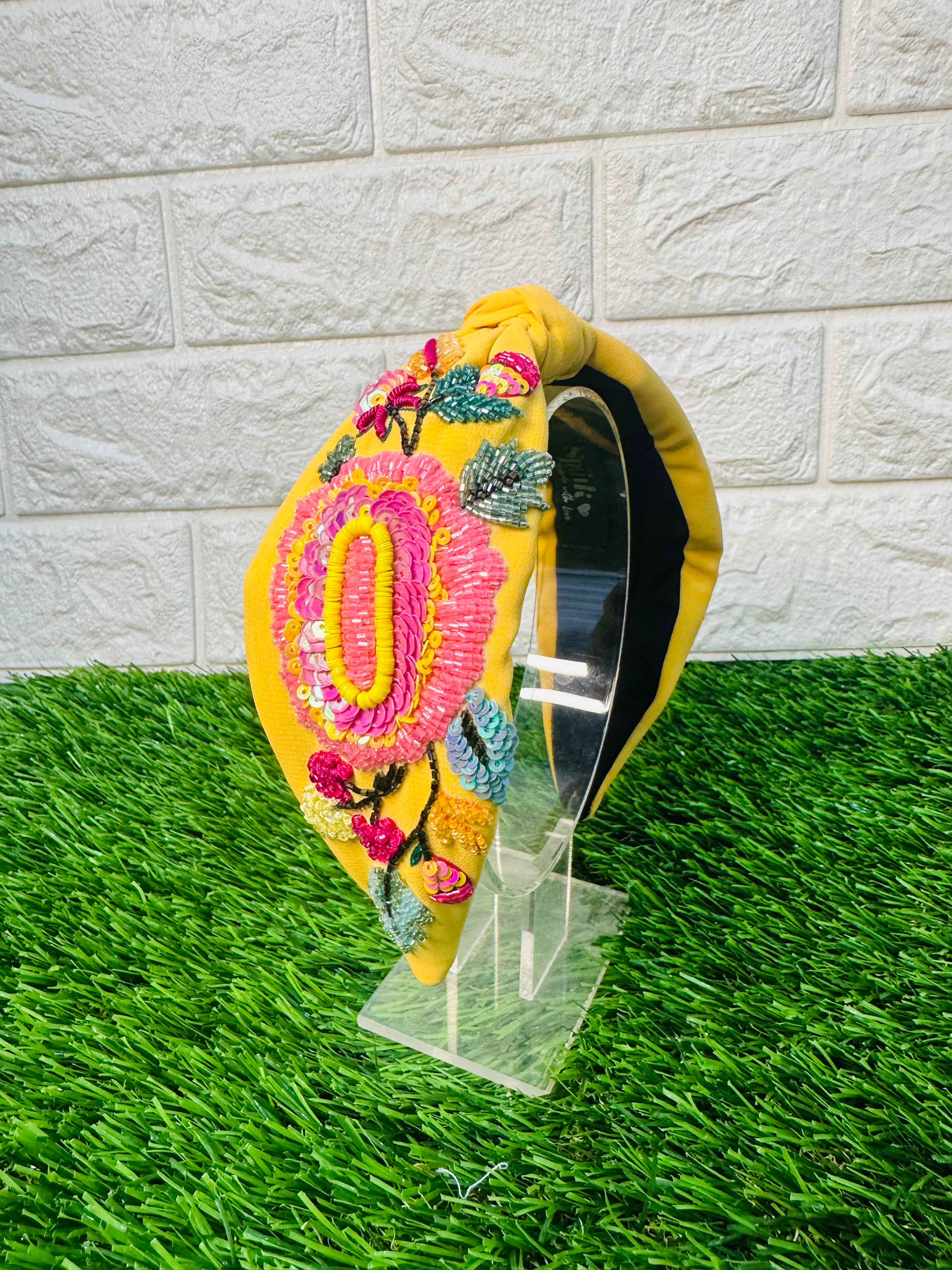 Yellow Floret Bloom Turban Hairband