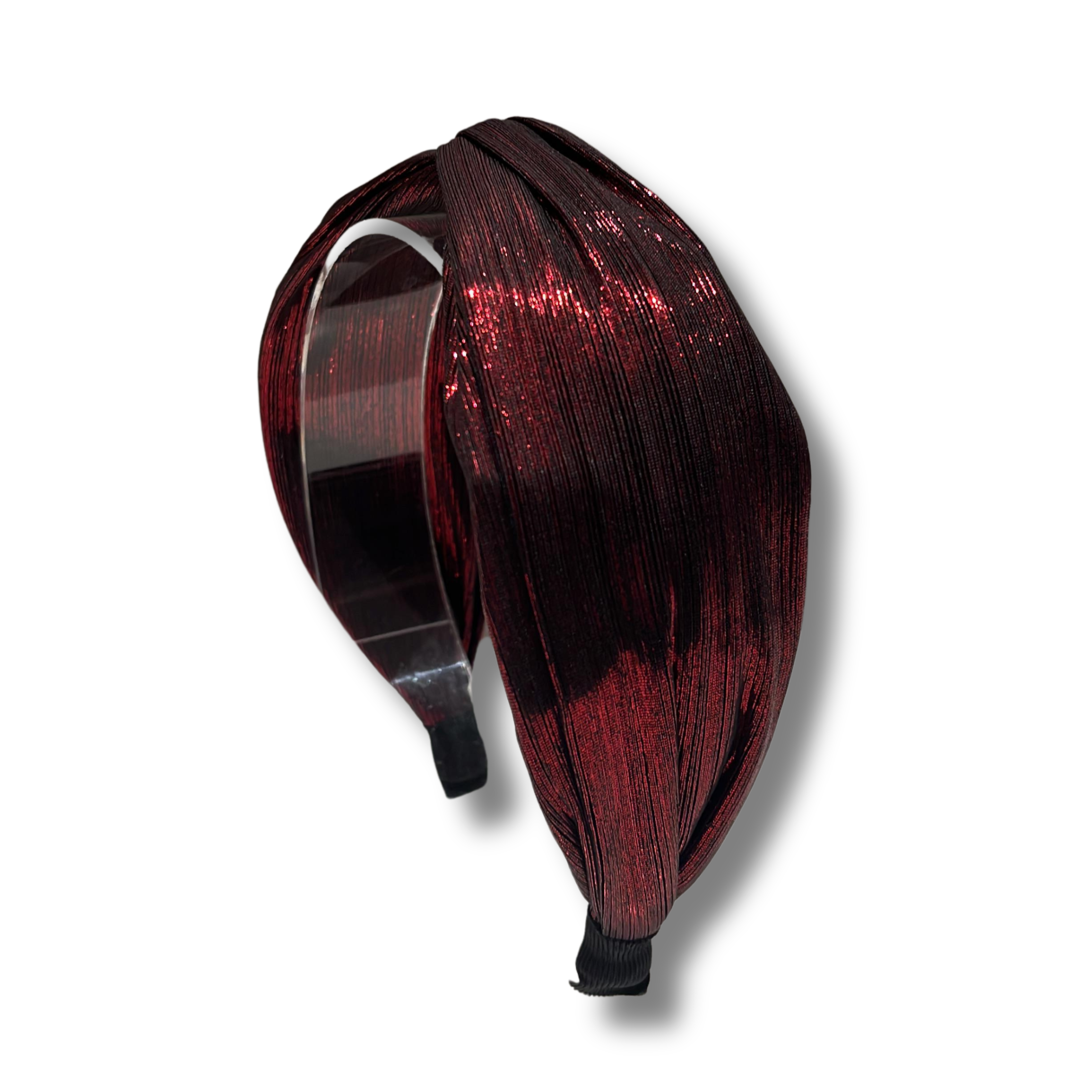 Metallic Maroon Turban Hairband
