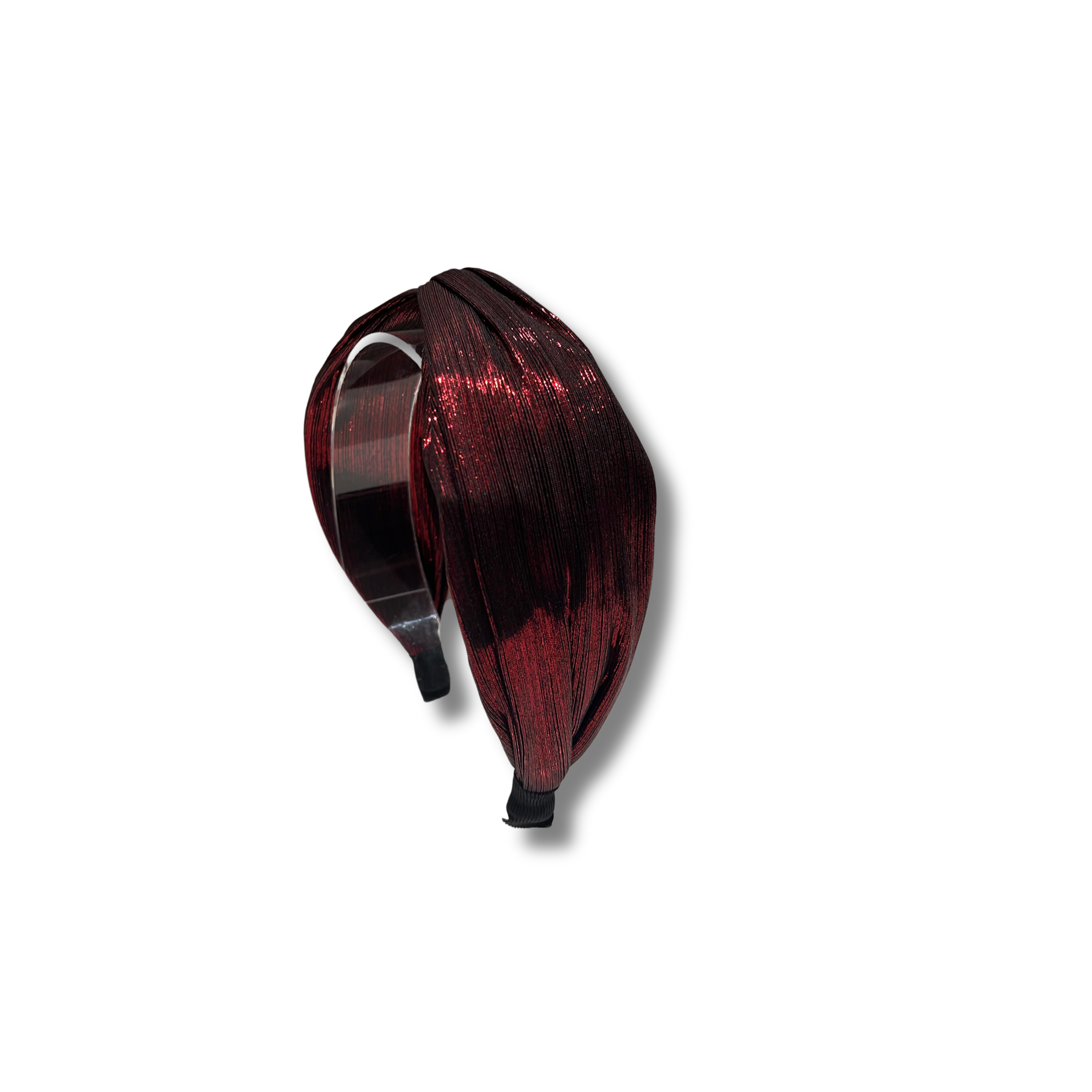 Metallic Maroon Turban Hairband