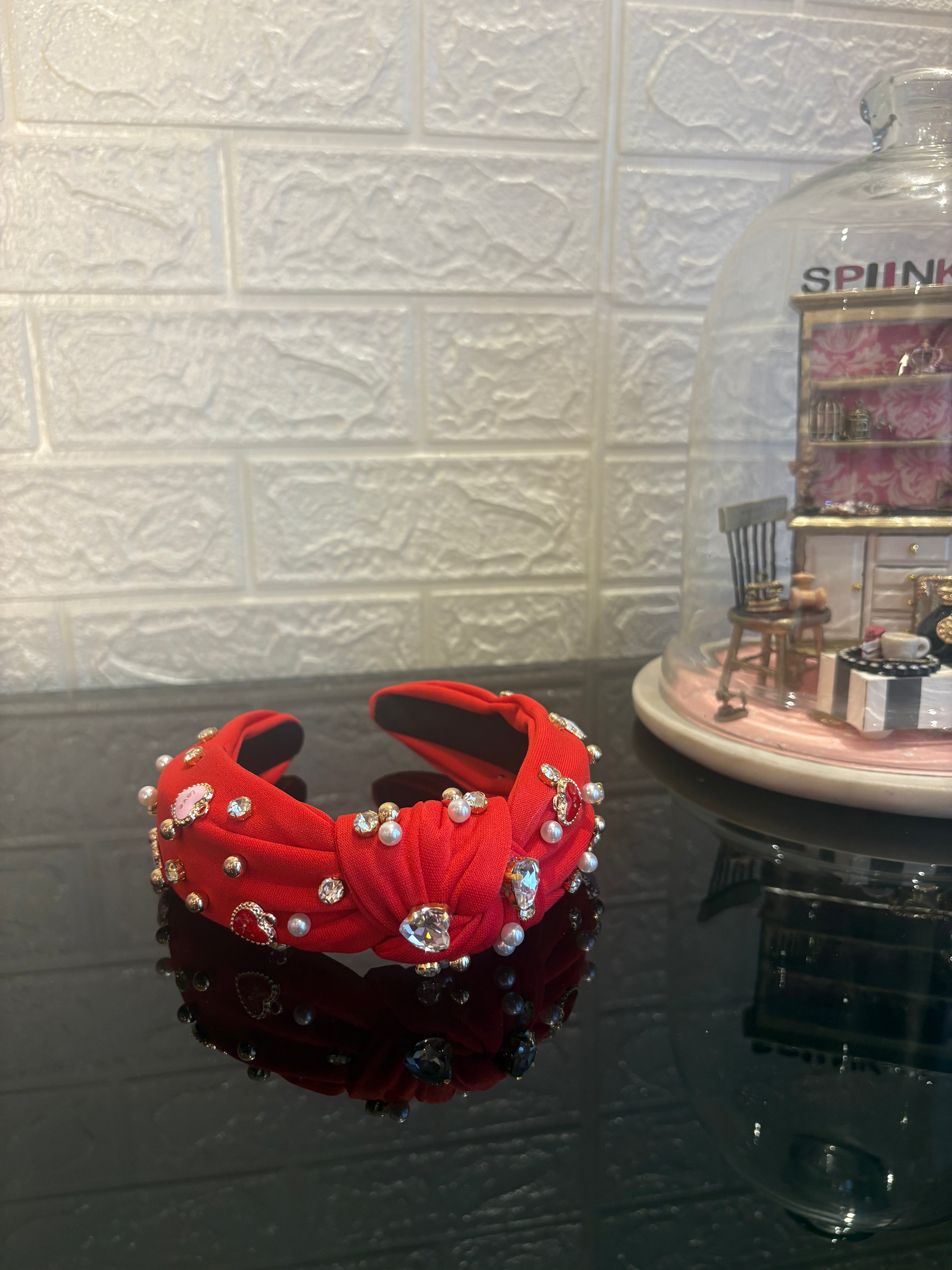 Red Sprinkle Charm Headband