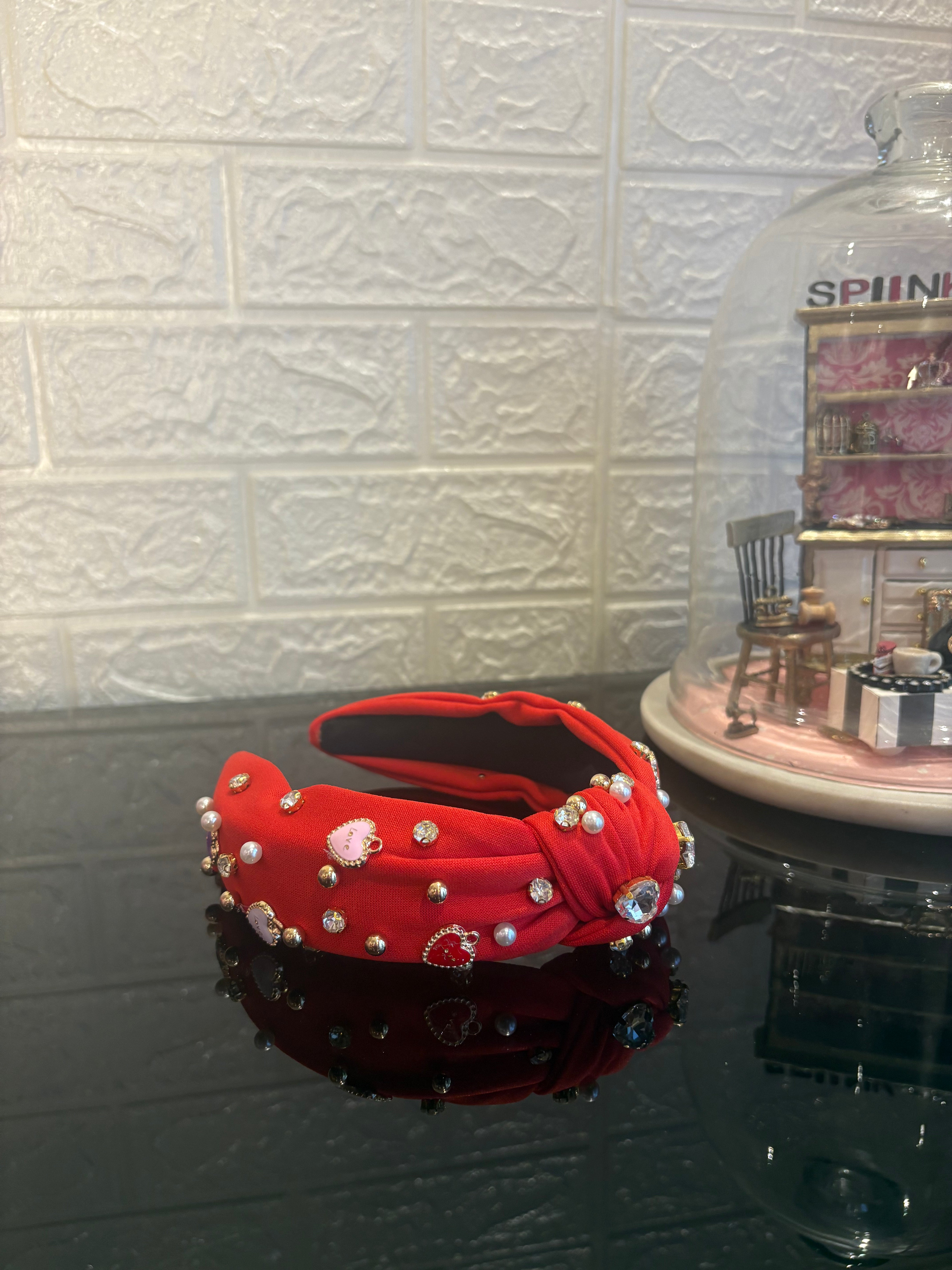 Red Sprinkle Charm Headband