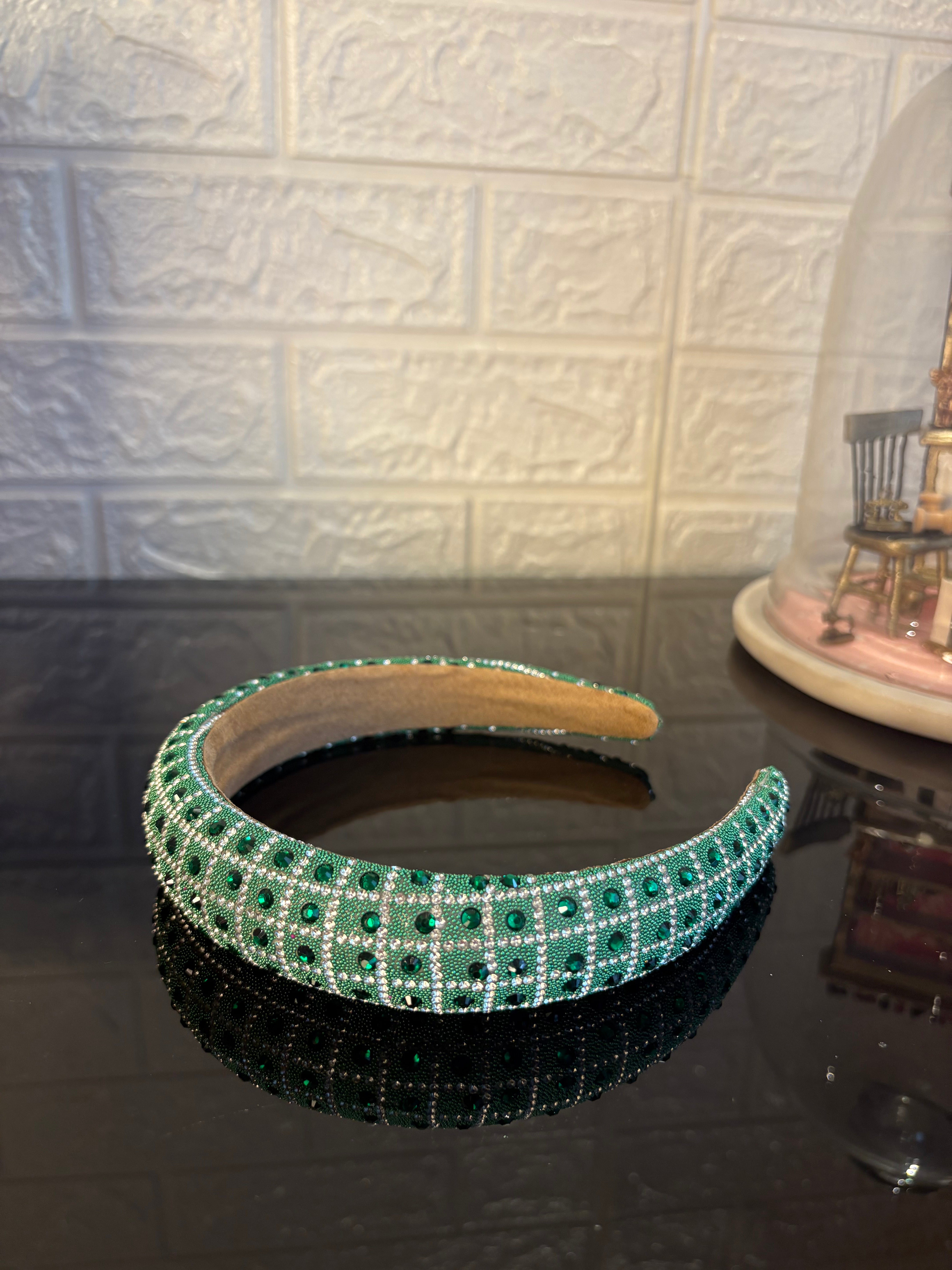 Dark Green Stella Shine Headband