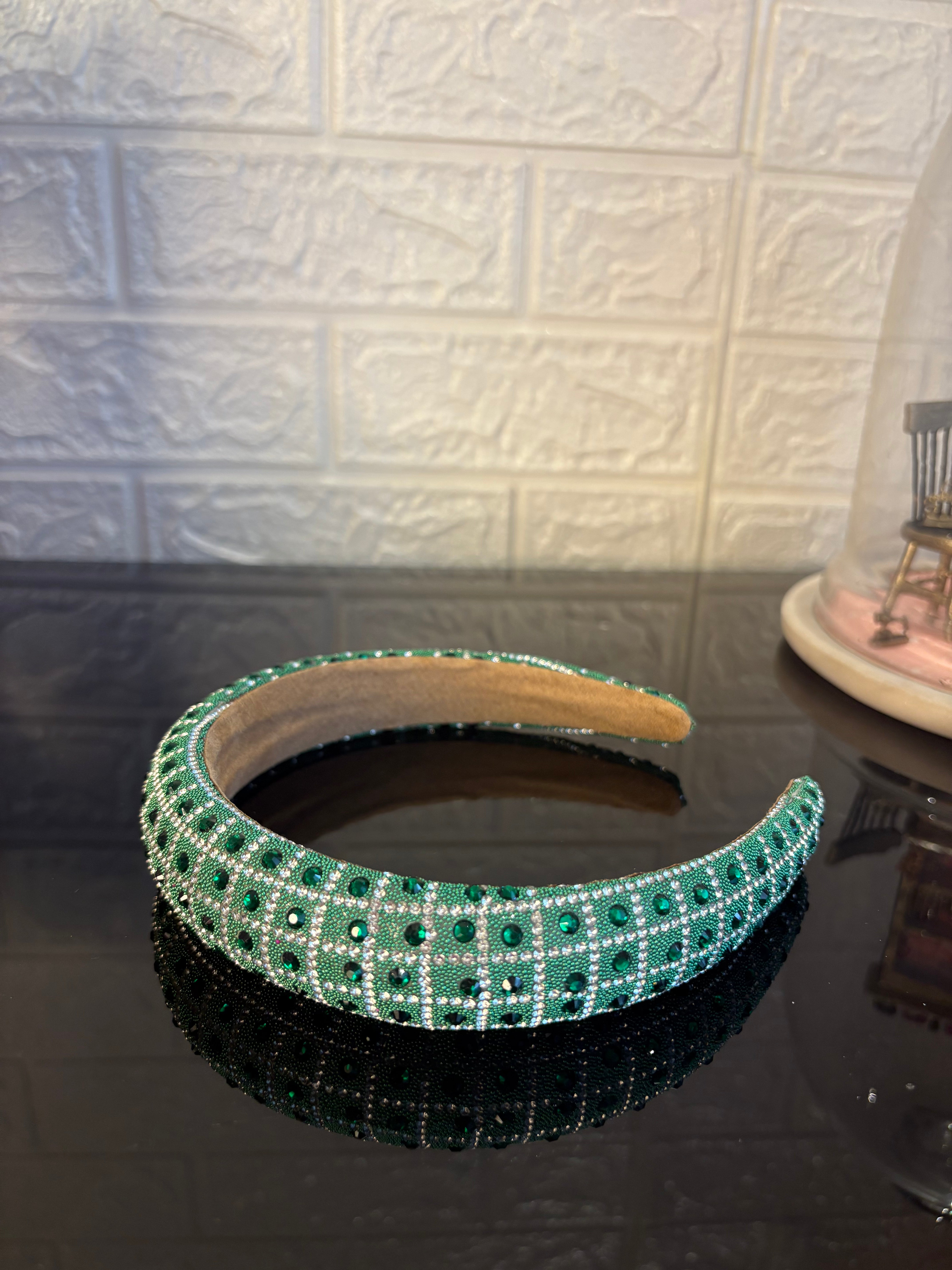 Dark Green Stella Shine Headband