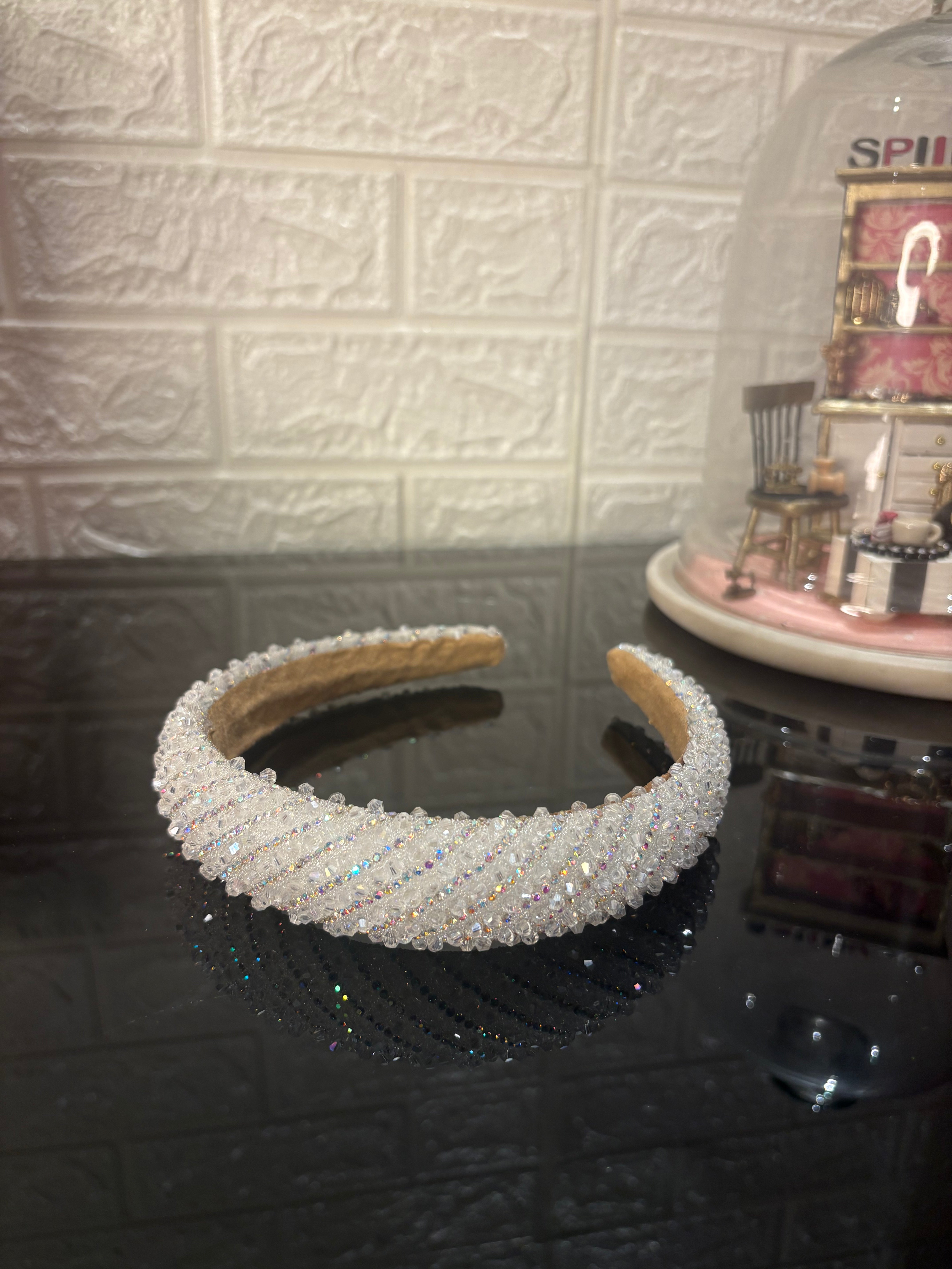 White Dazzle Crown Headband