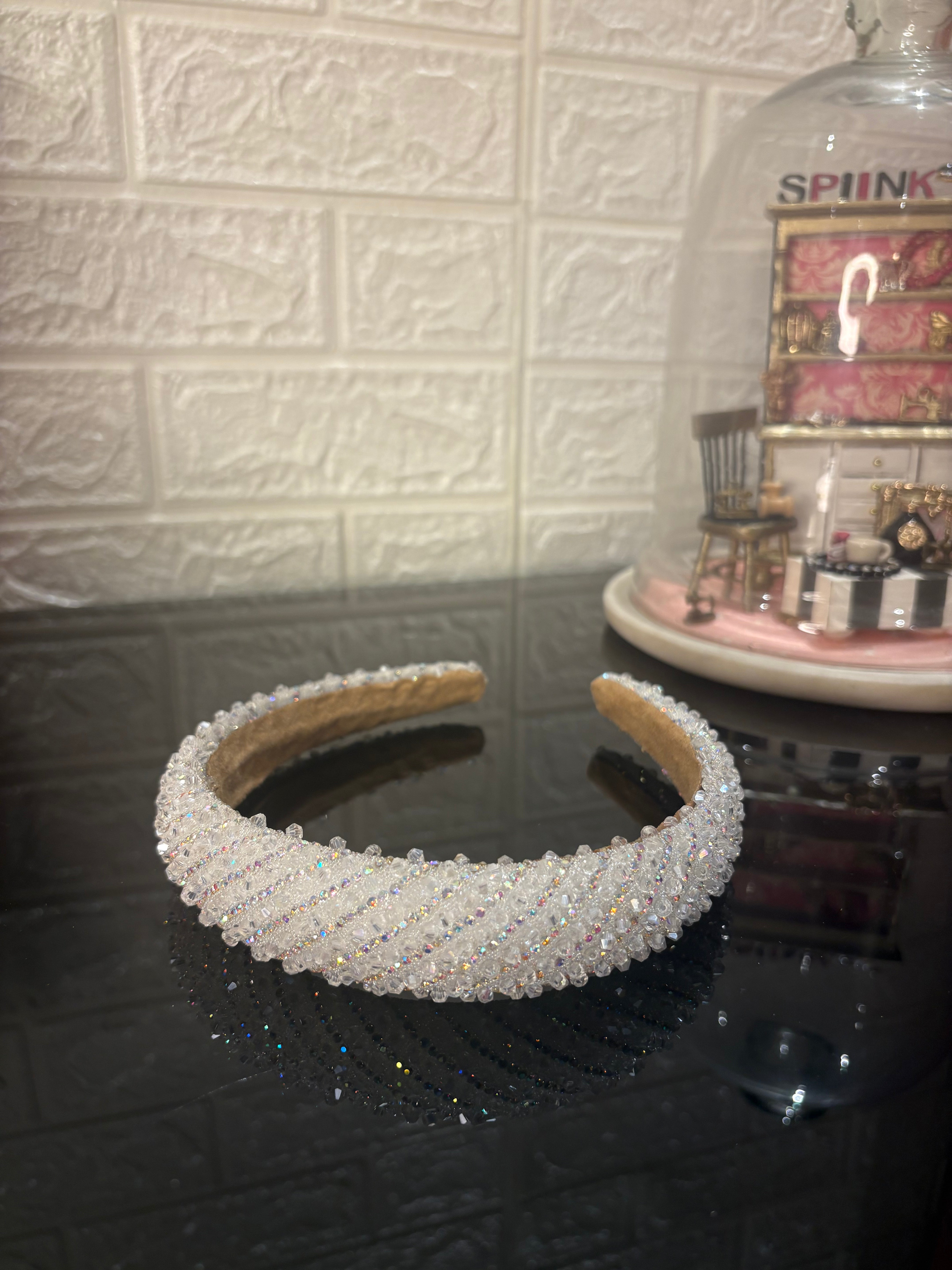 White Dazzle Crown Headband
