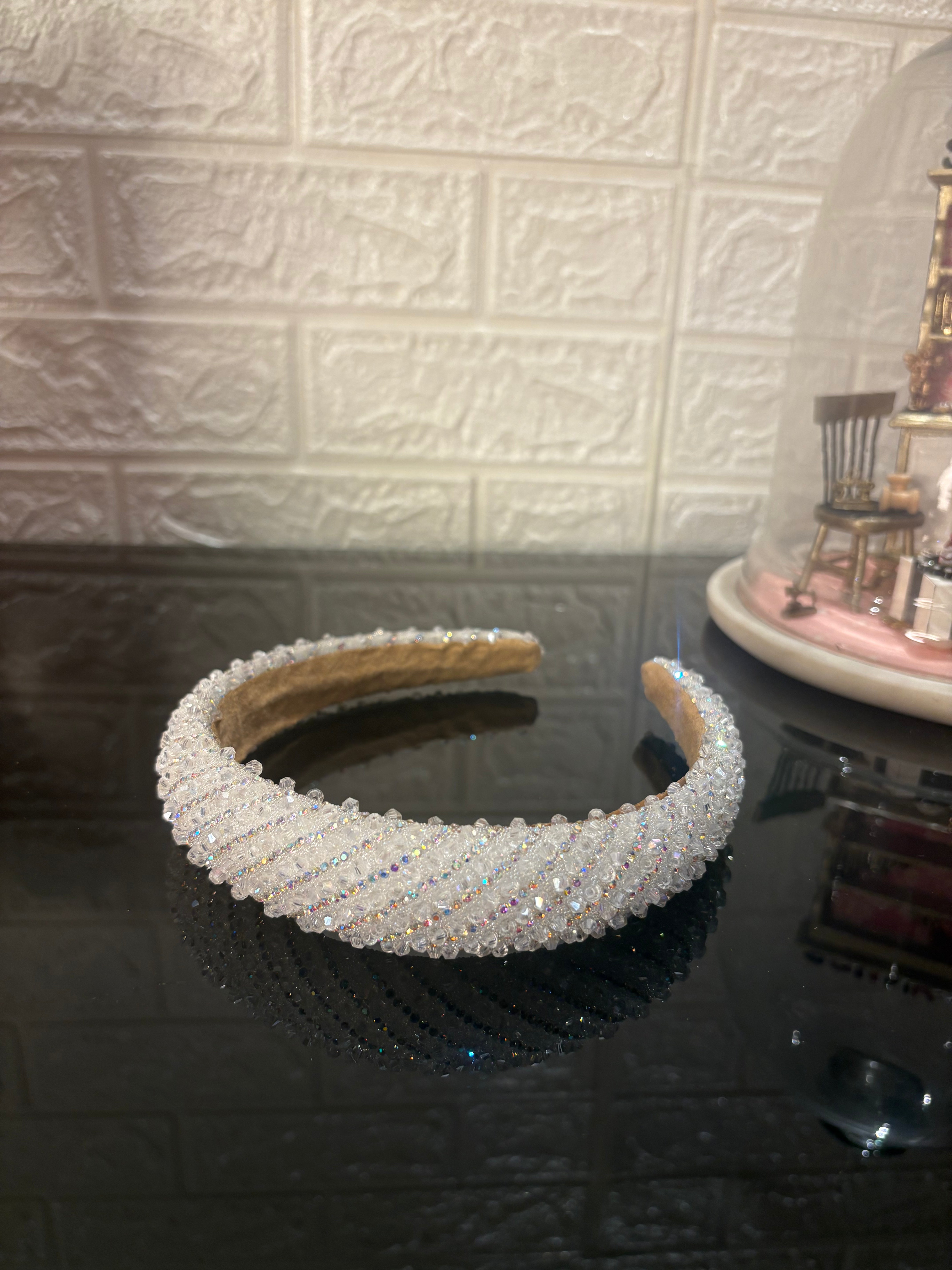 White Dazzle Crown Headband