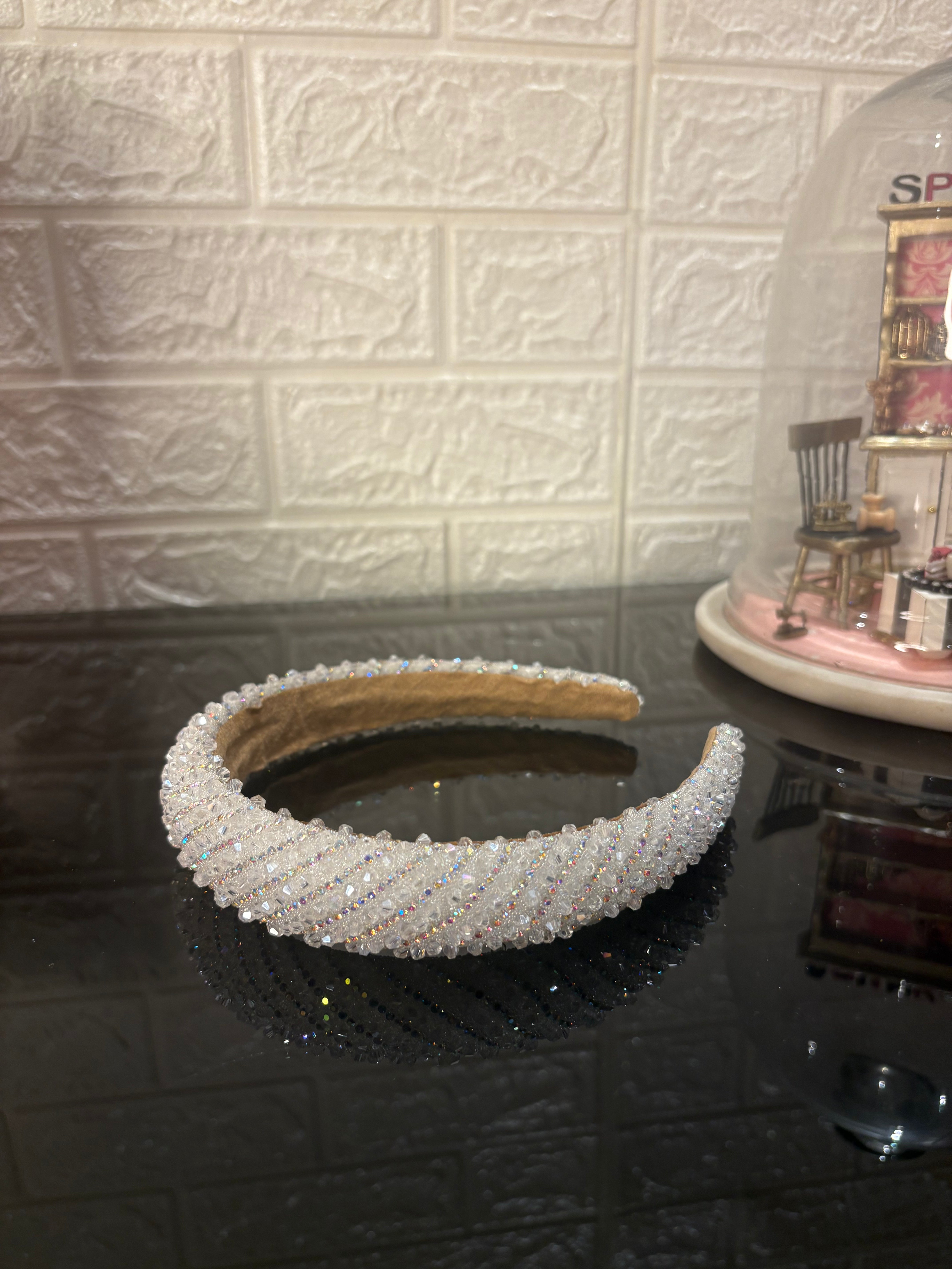 White Dazzle Crown Headband