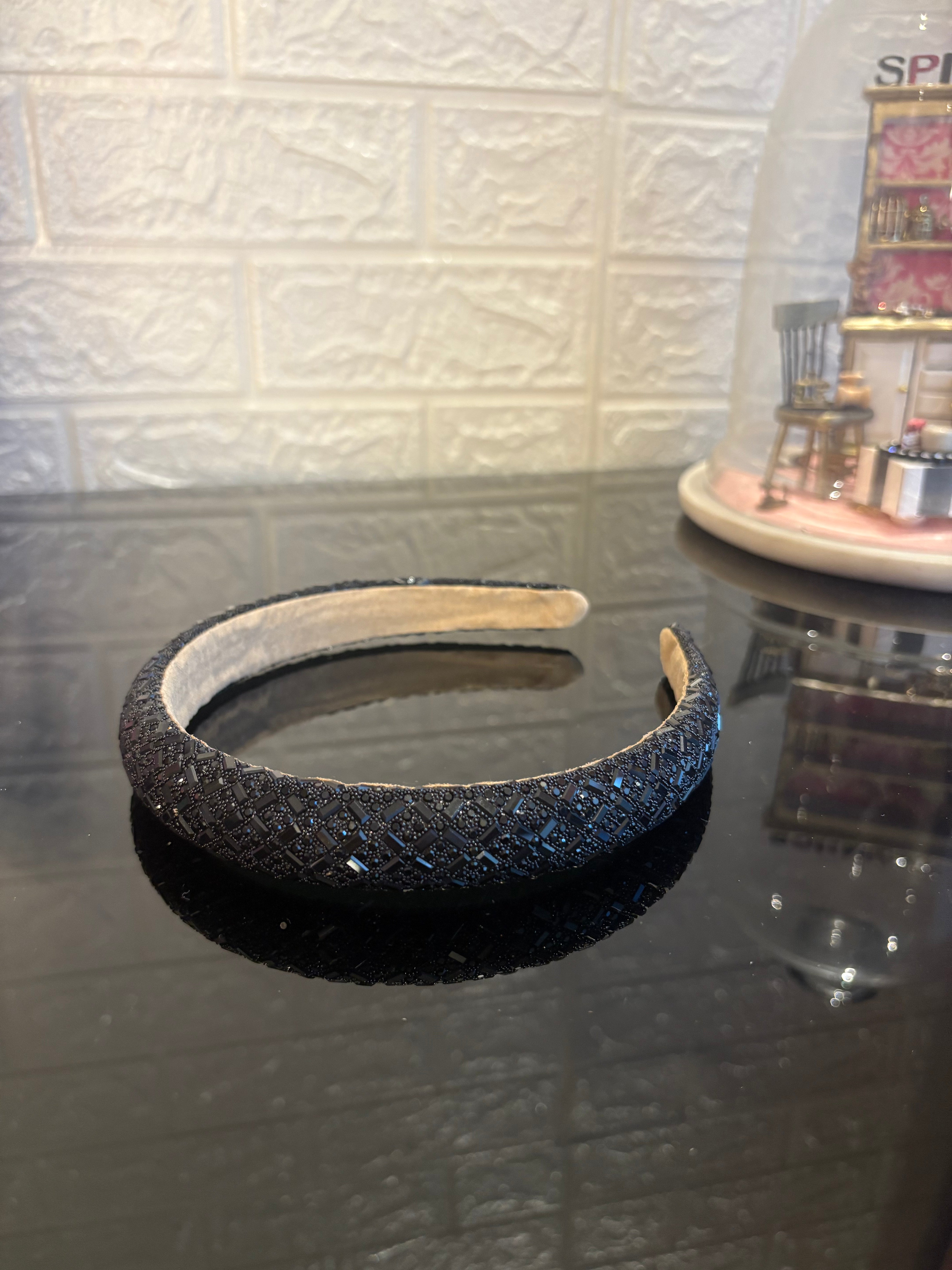 Black Crystal Glam Headband