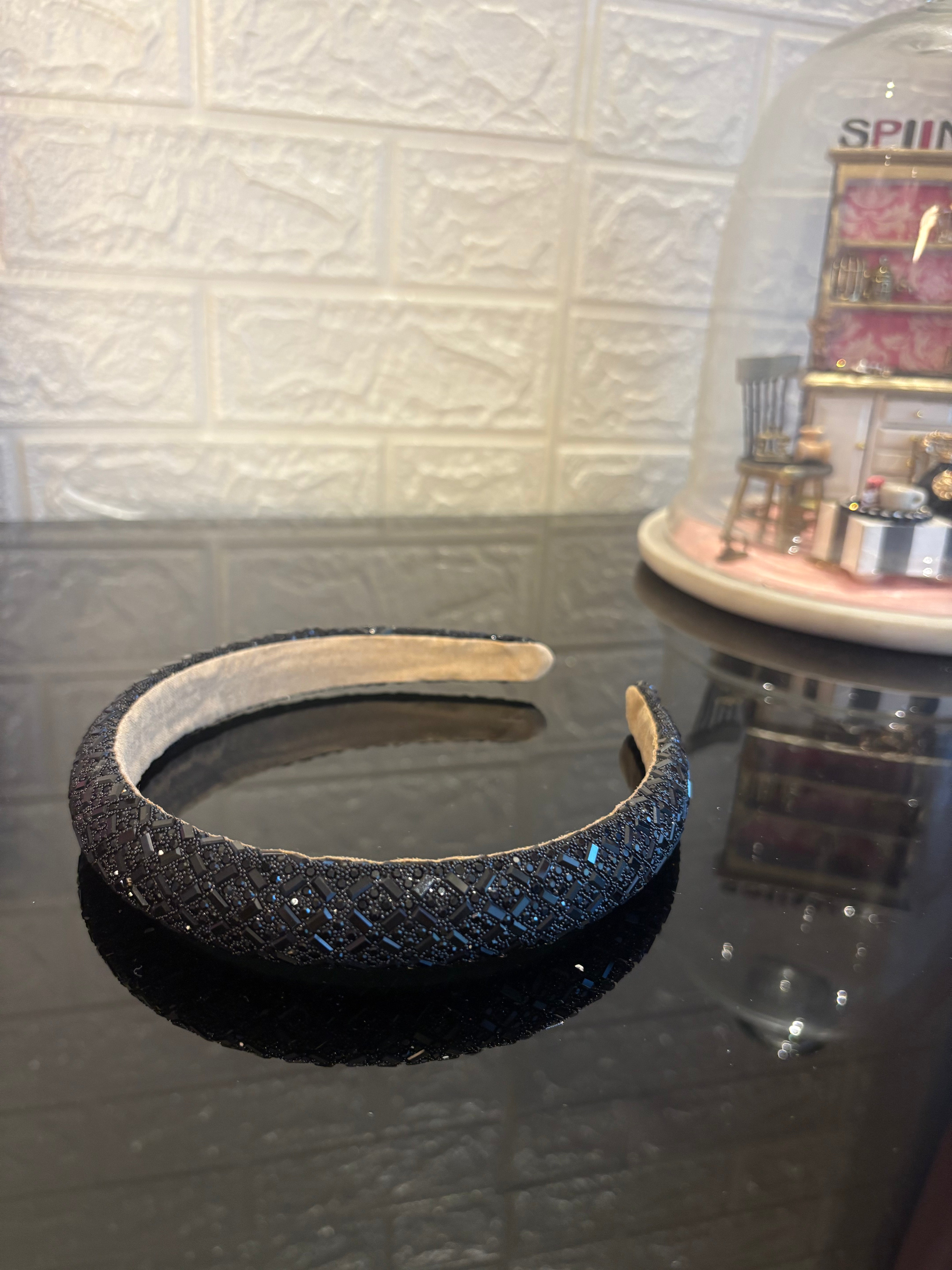Black Crystal Glam Headband