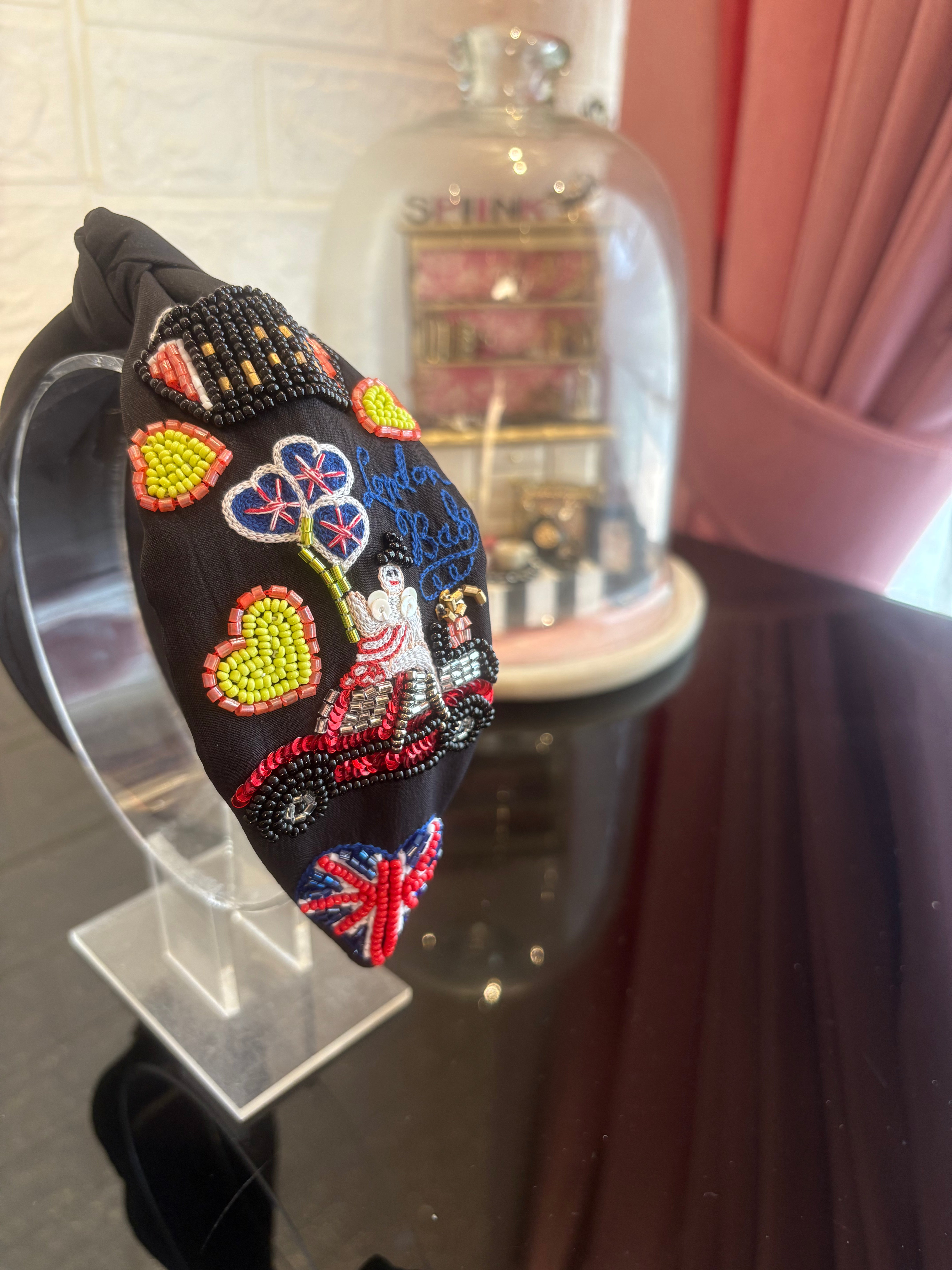 London Bliss Black Turban Hairband