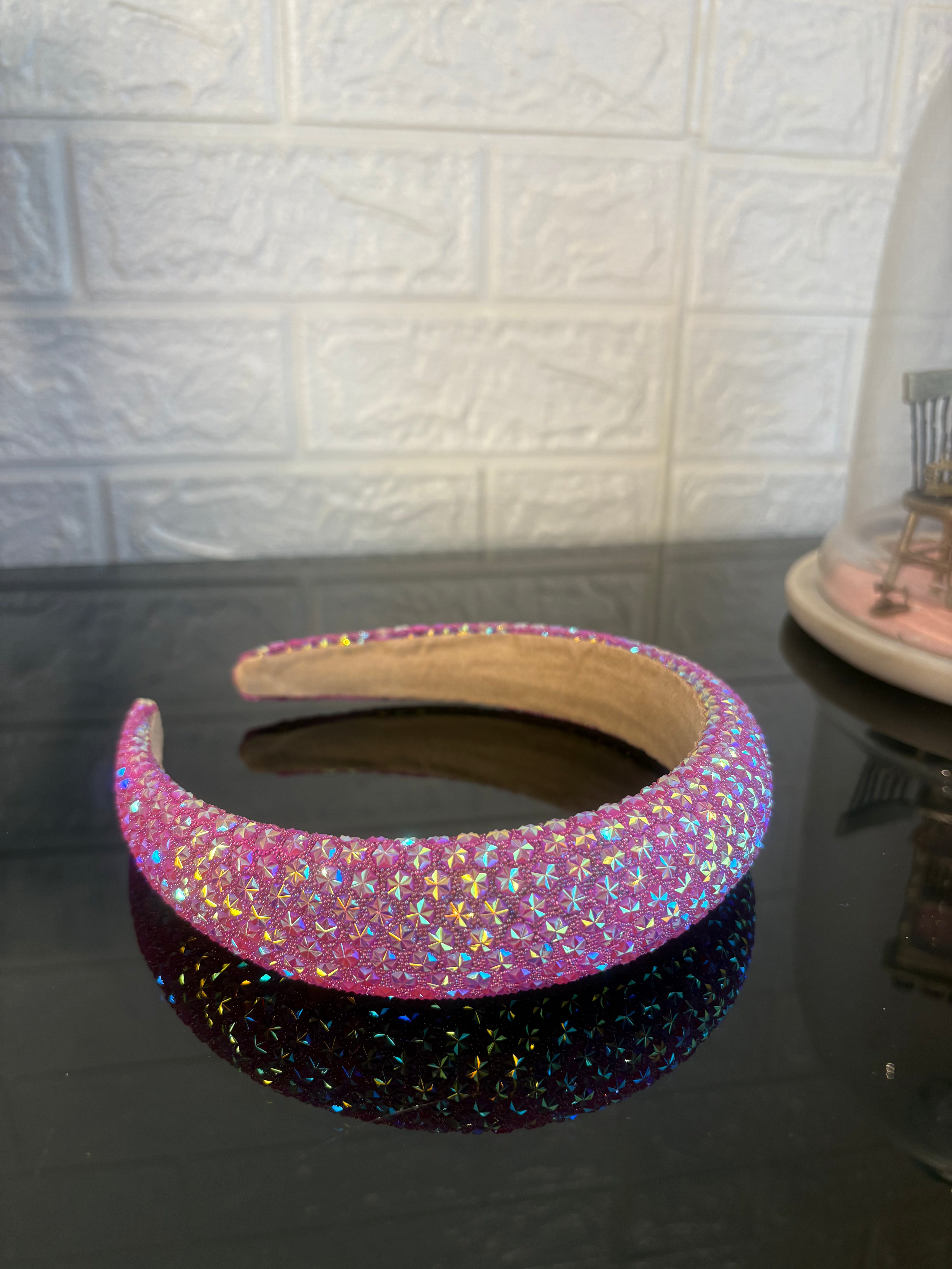 Rose Red Snow Flake Sparkle Hairband