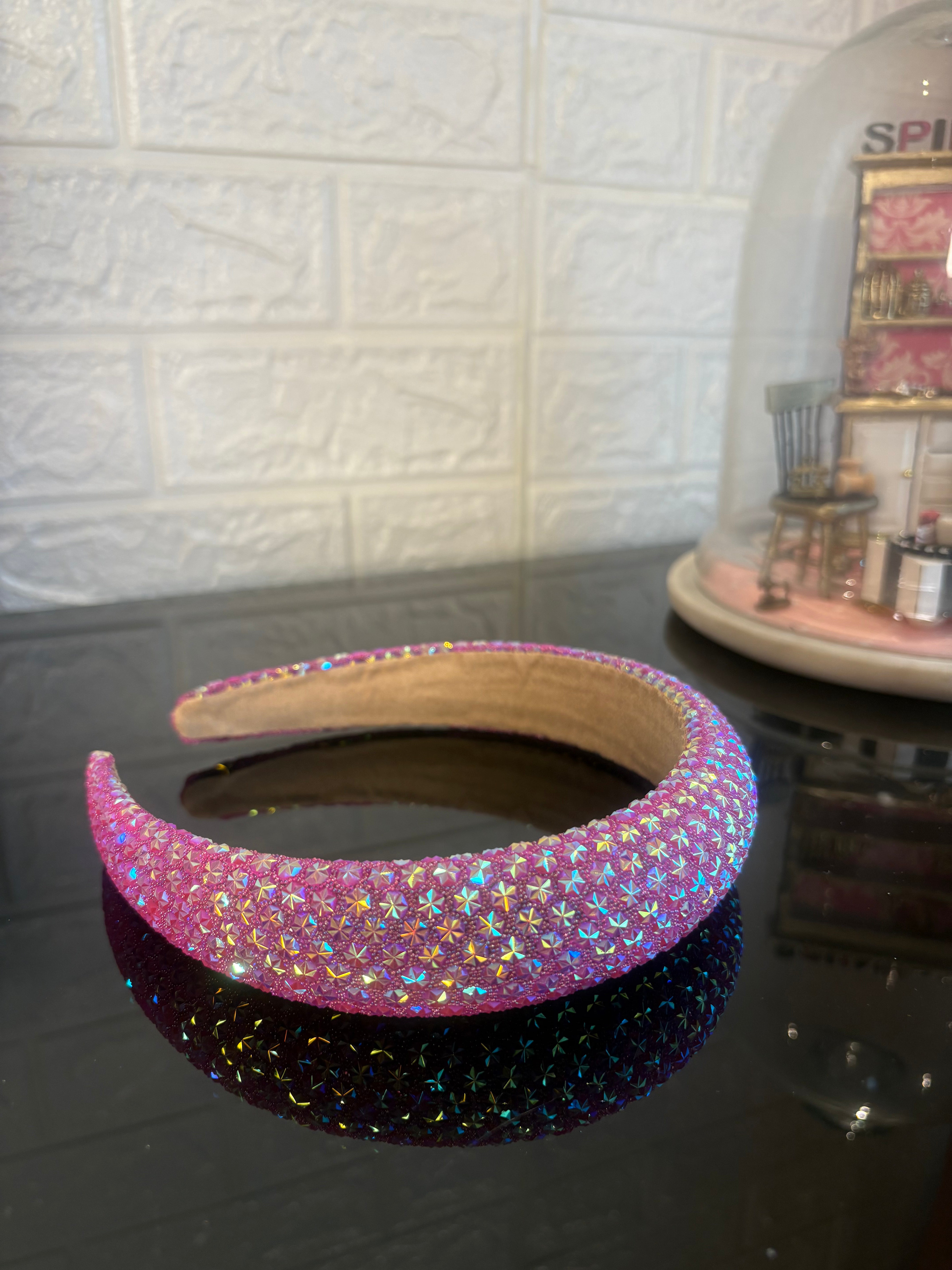 Rose Red Snow Flake Sparkle Hairband