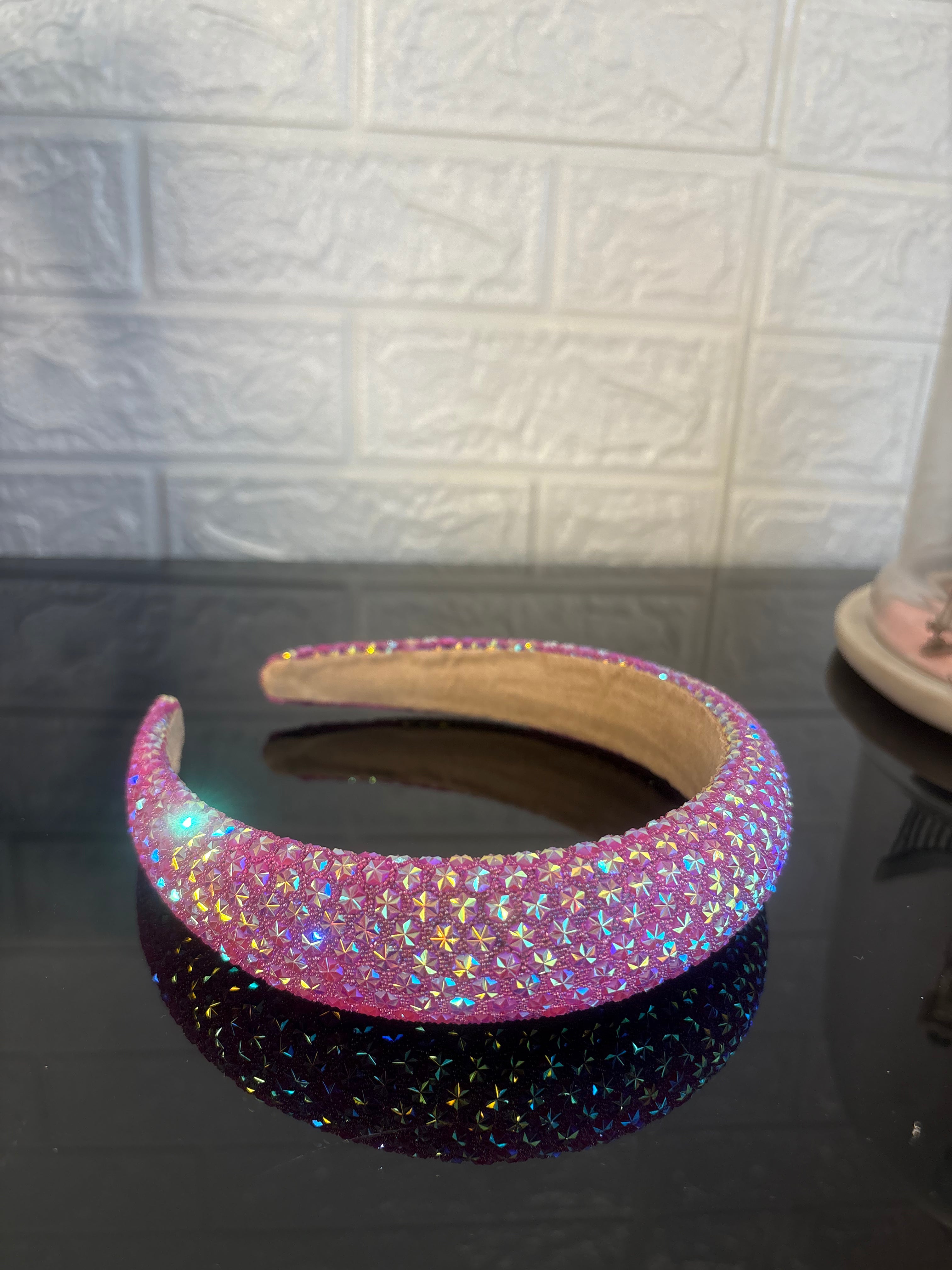 Rose Red Snow Flake Sparkle Hairband