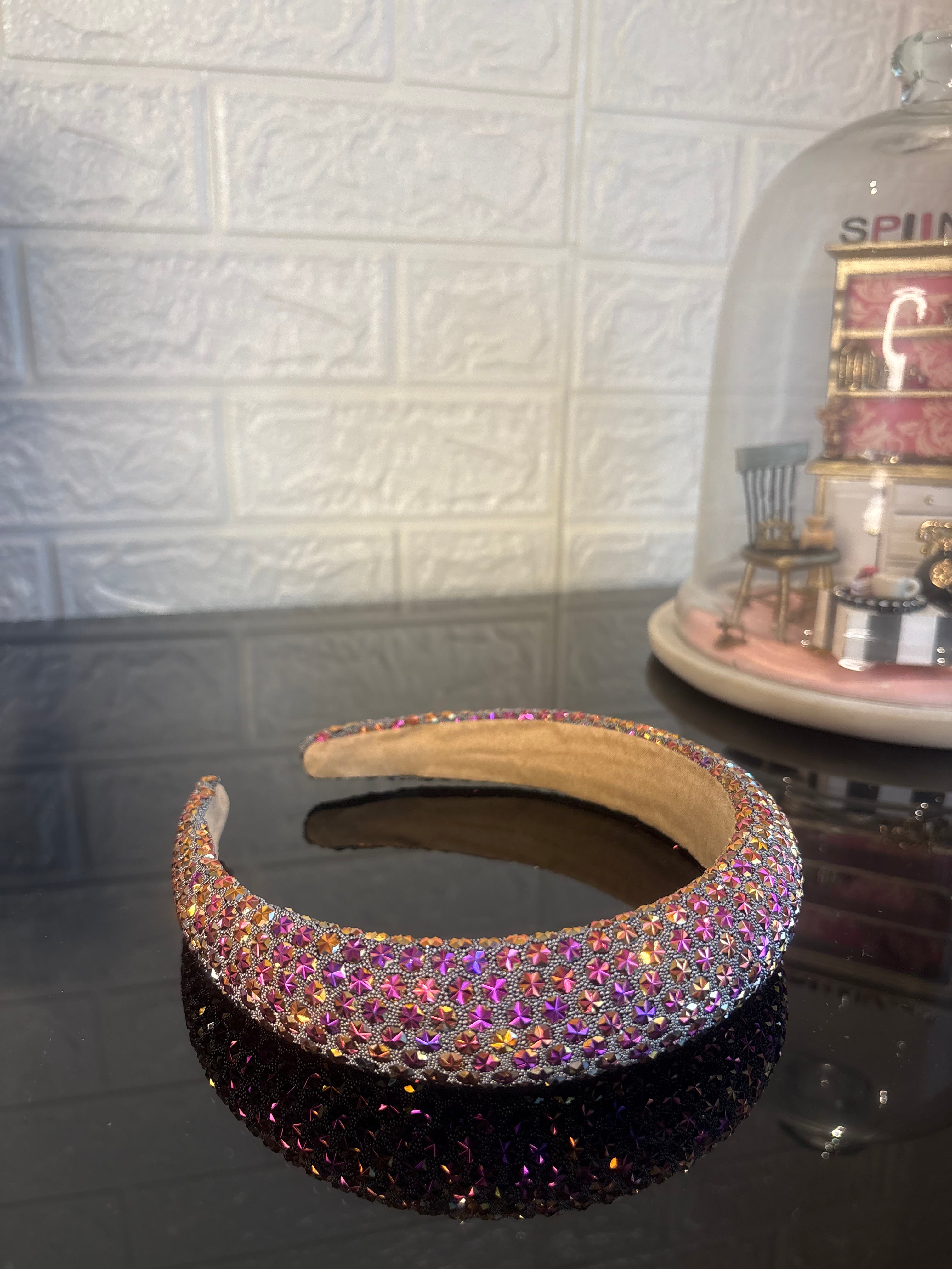 Coffee Snow Flake Sparkle Hairband