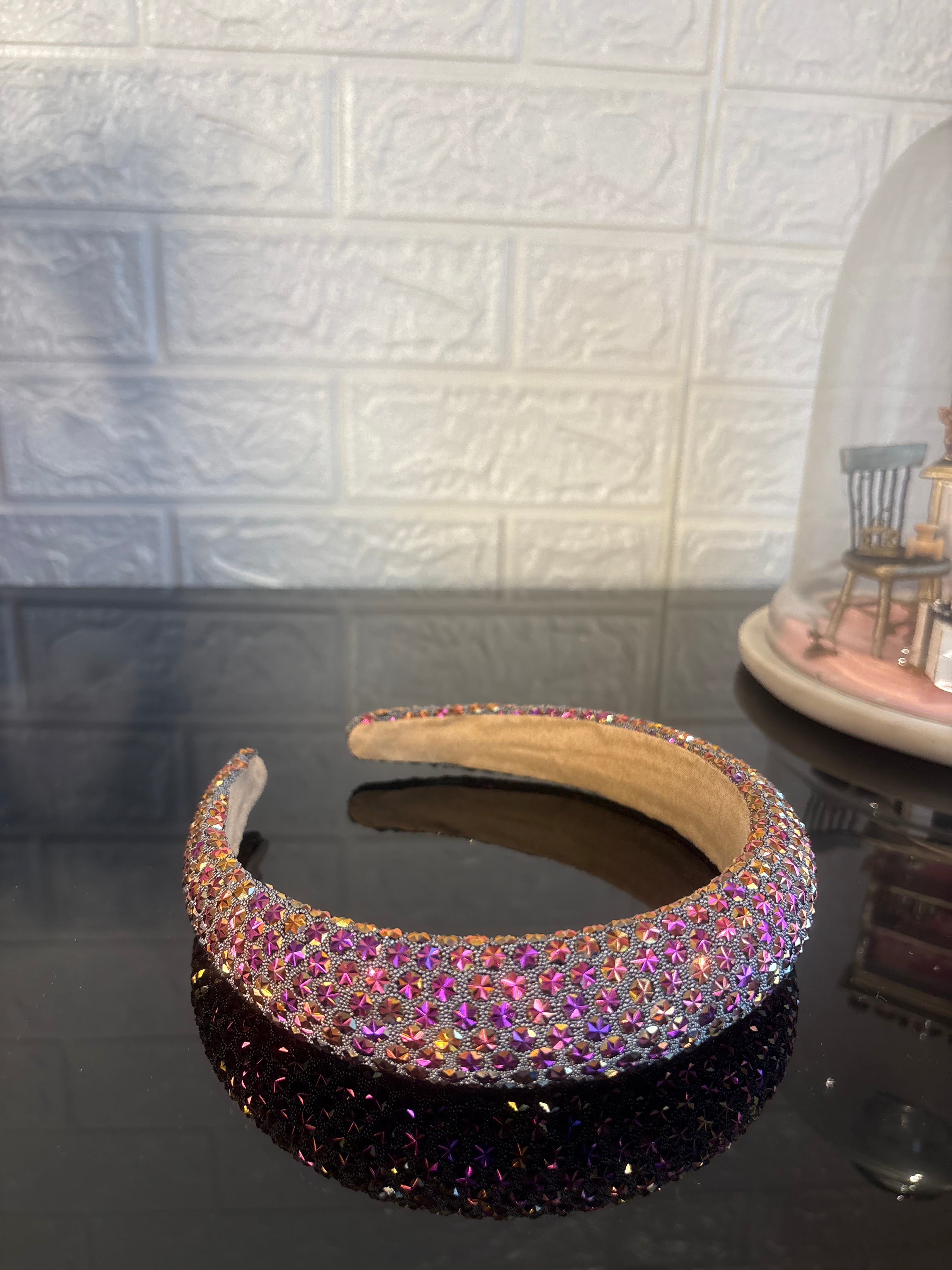 Coffee Snow Flake Sparkle Hairband