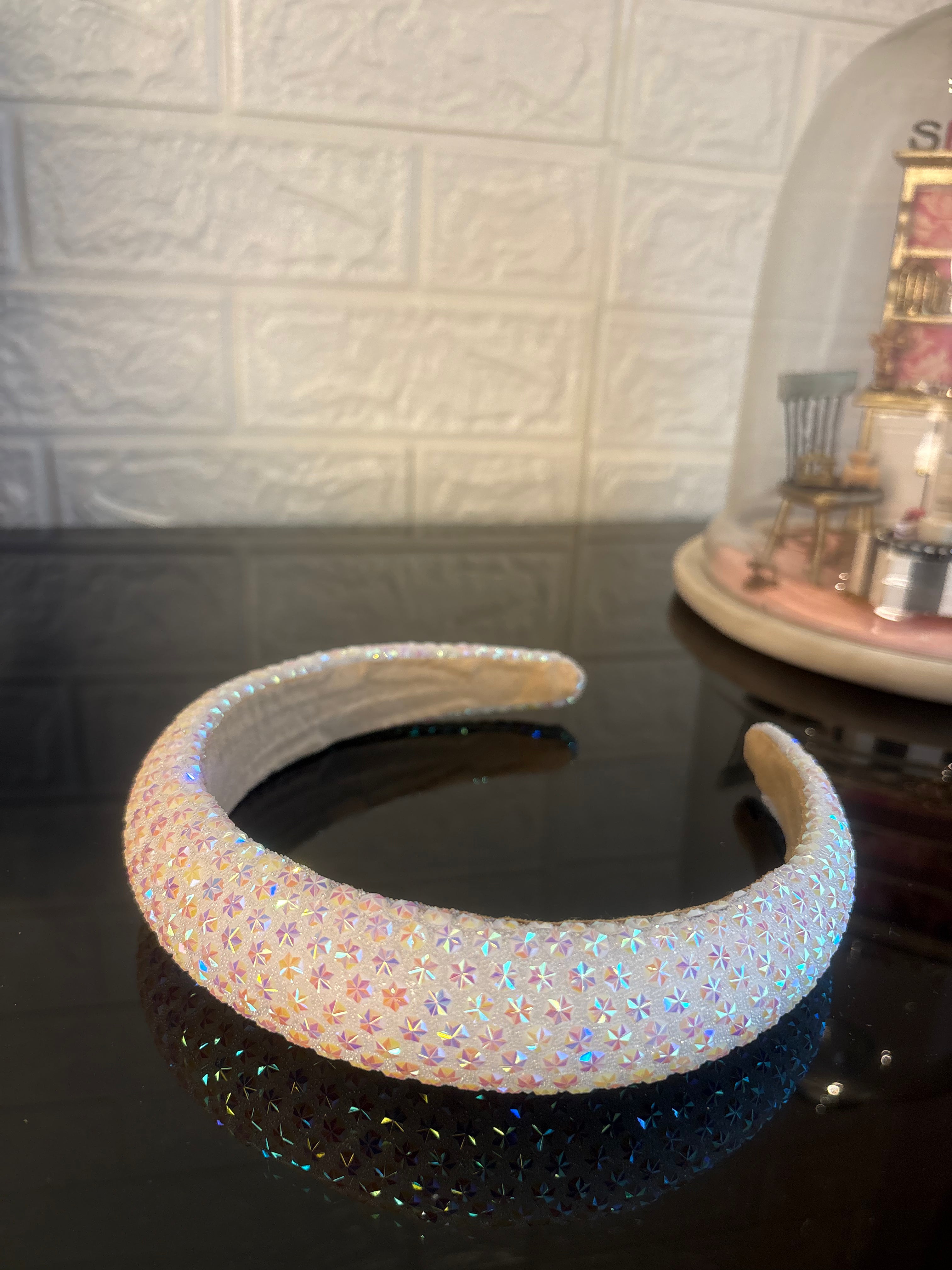 White Snow Flake Sparkle Hairband
