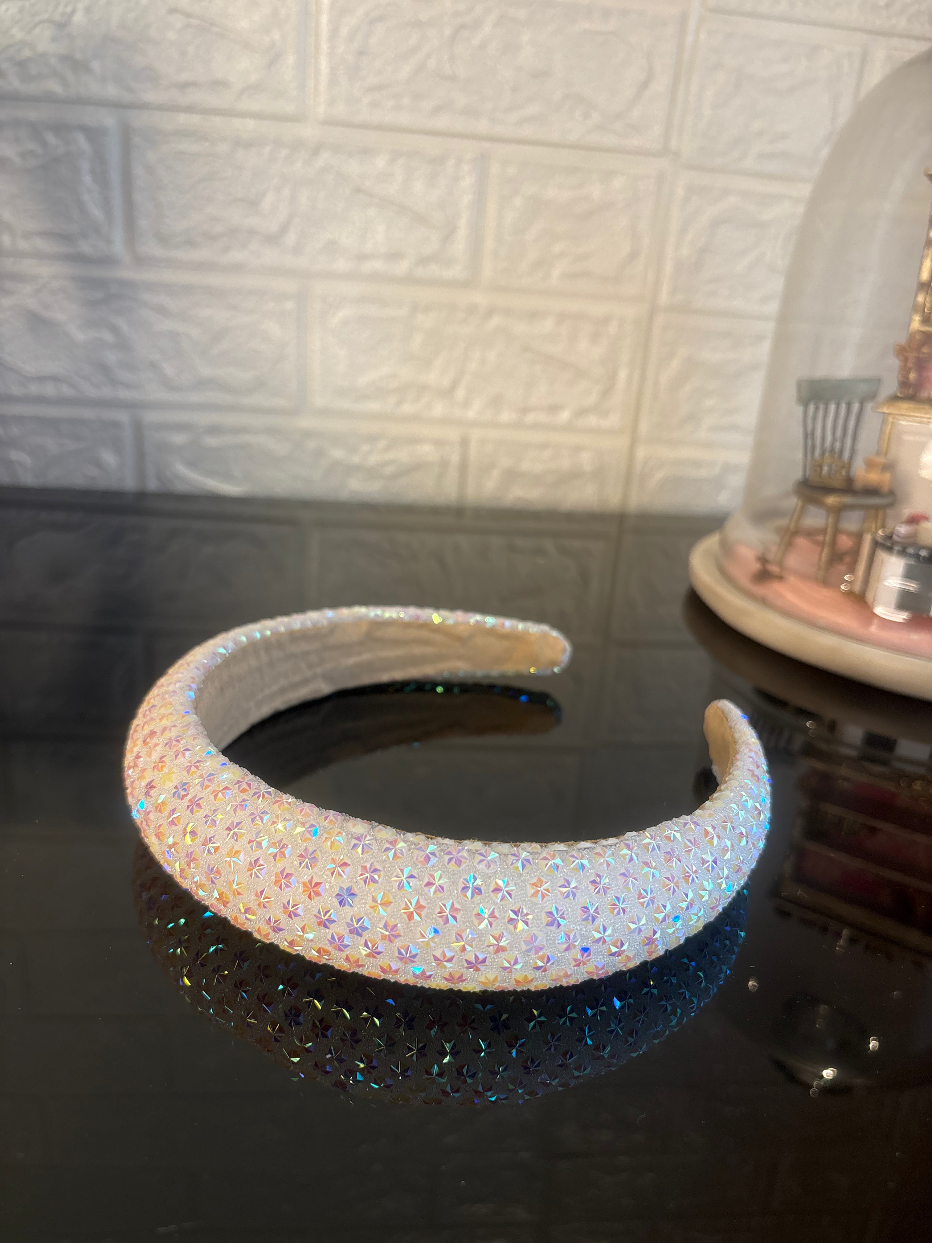 White Snow Flake Sparkle Hairband