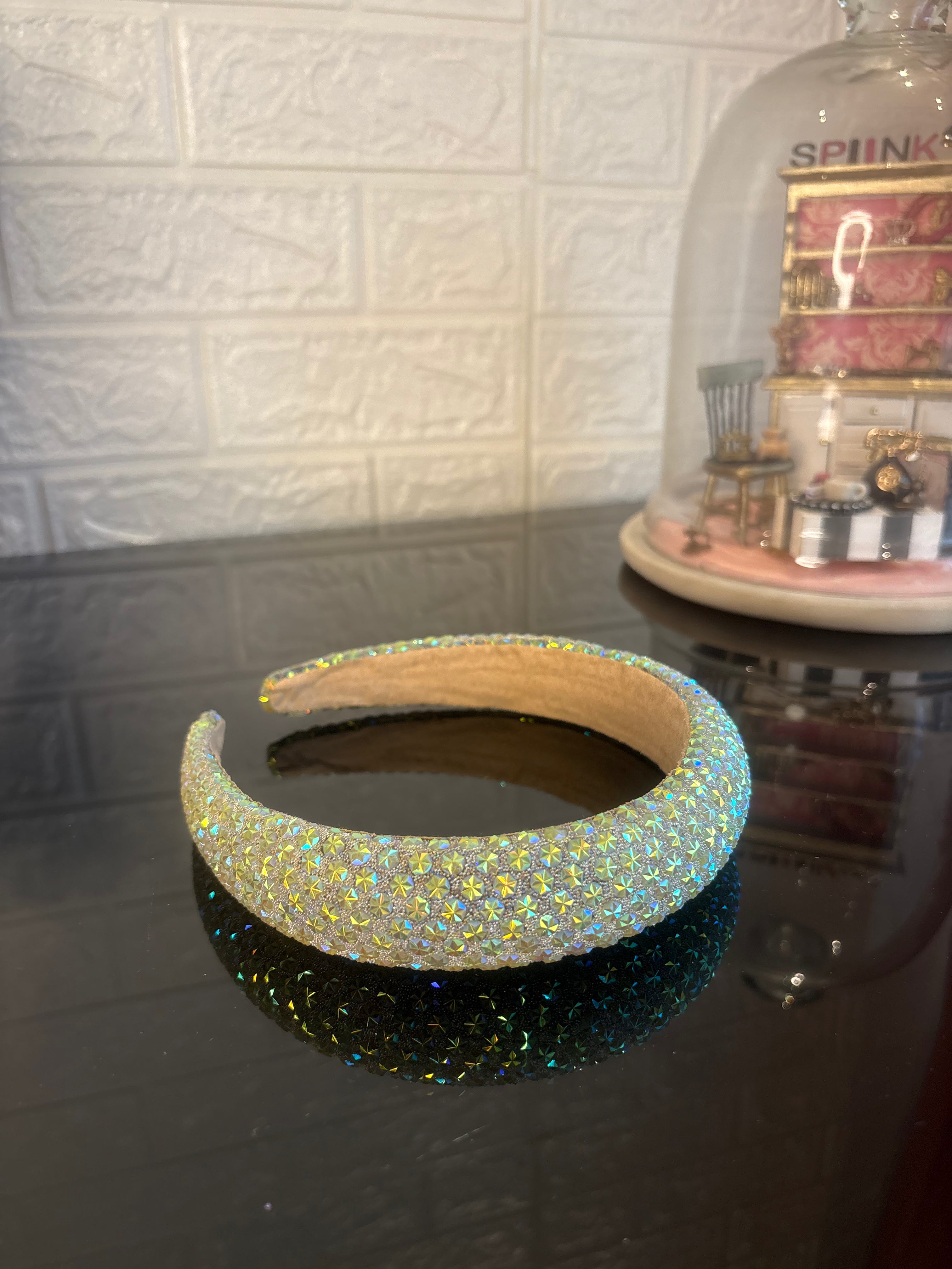 Green Snow Flake Sparkle Hairband