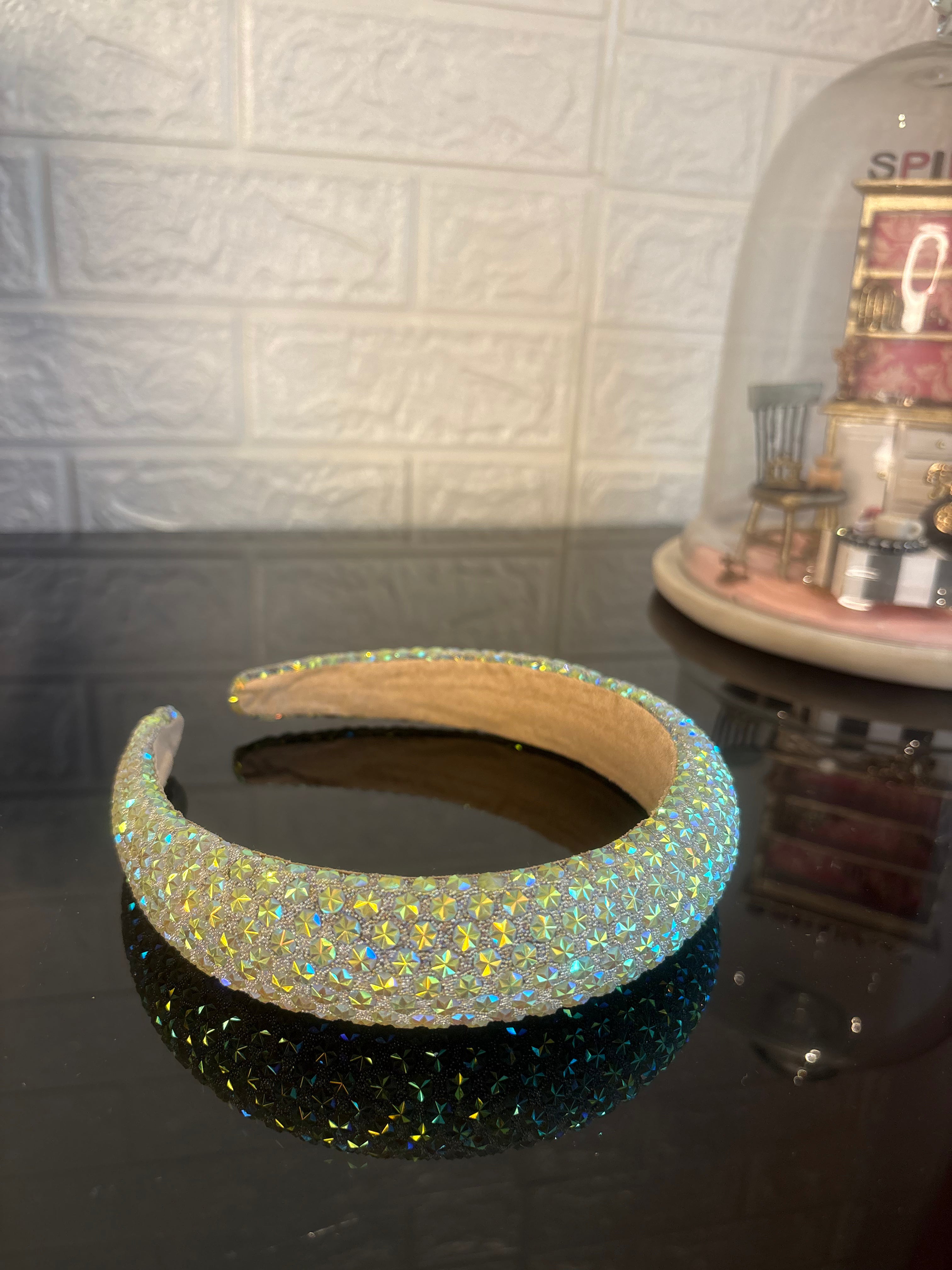 Green Snow Flake Sparkle Hairband