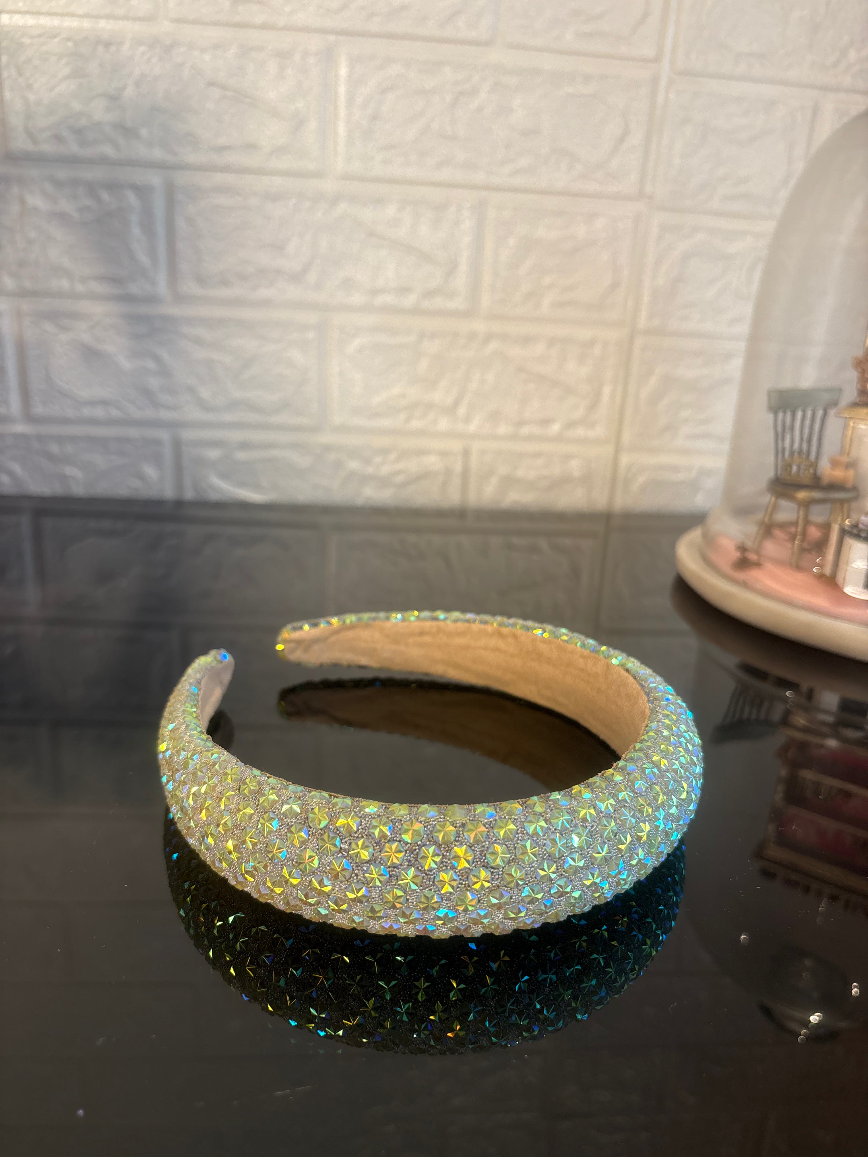 Green Snow Flake Sparkle Hairband