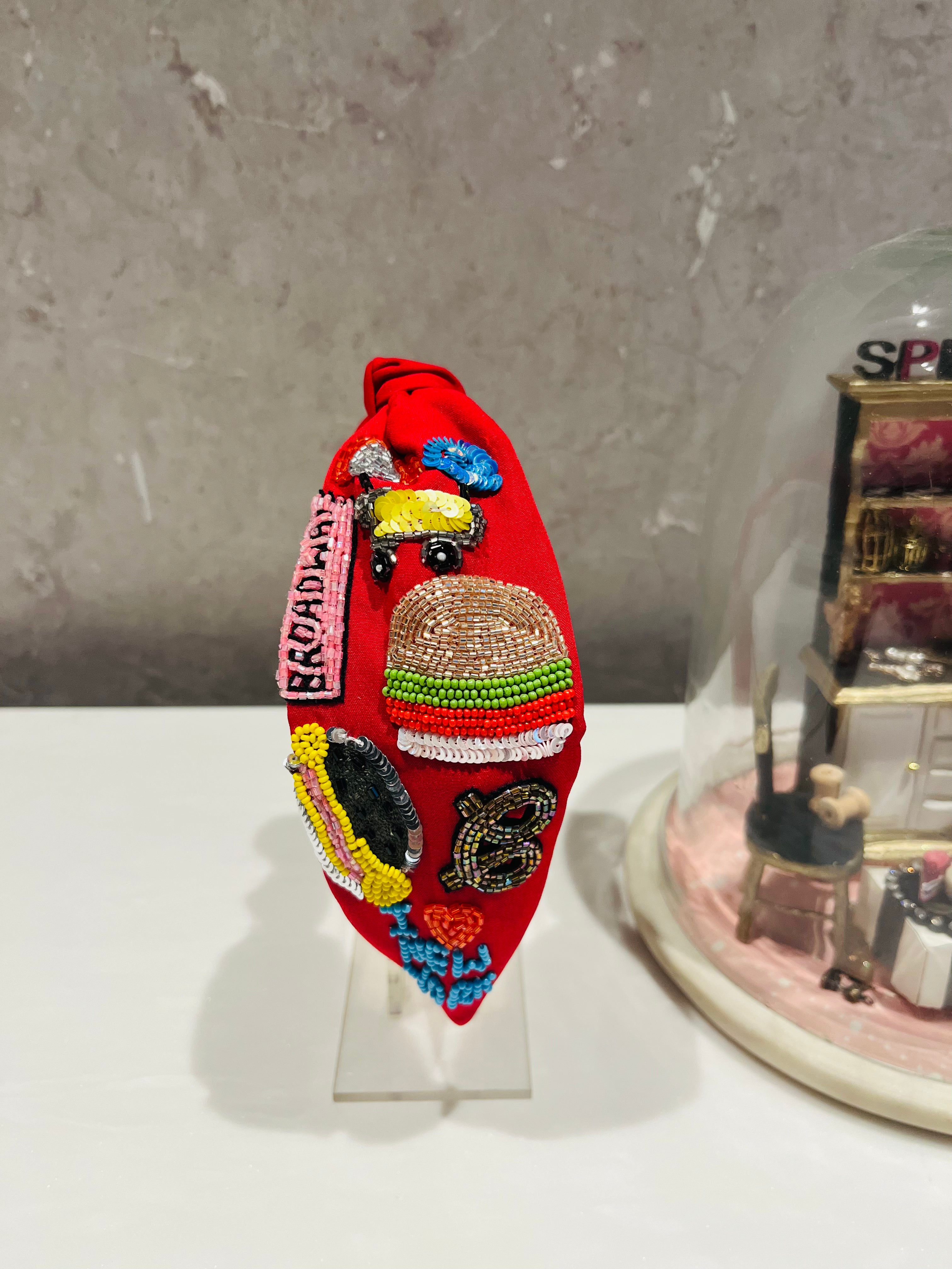 New York Glam  Red Turban Hairband
