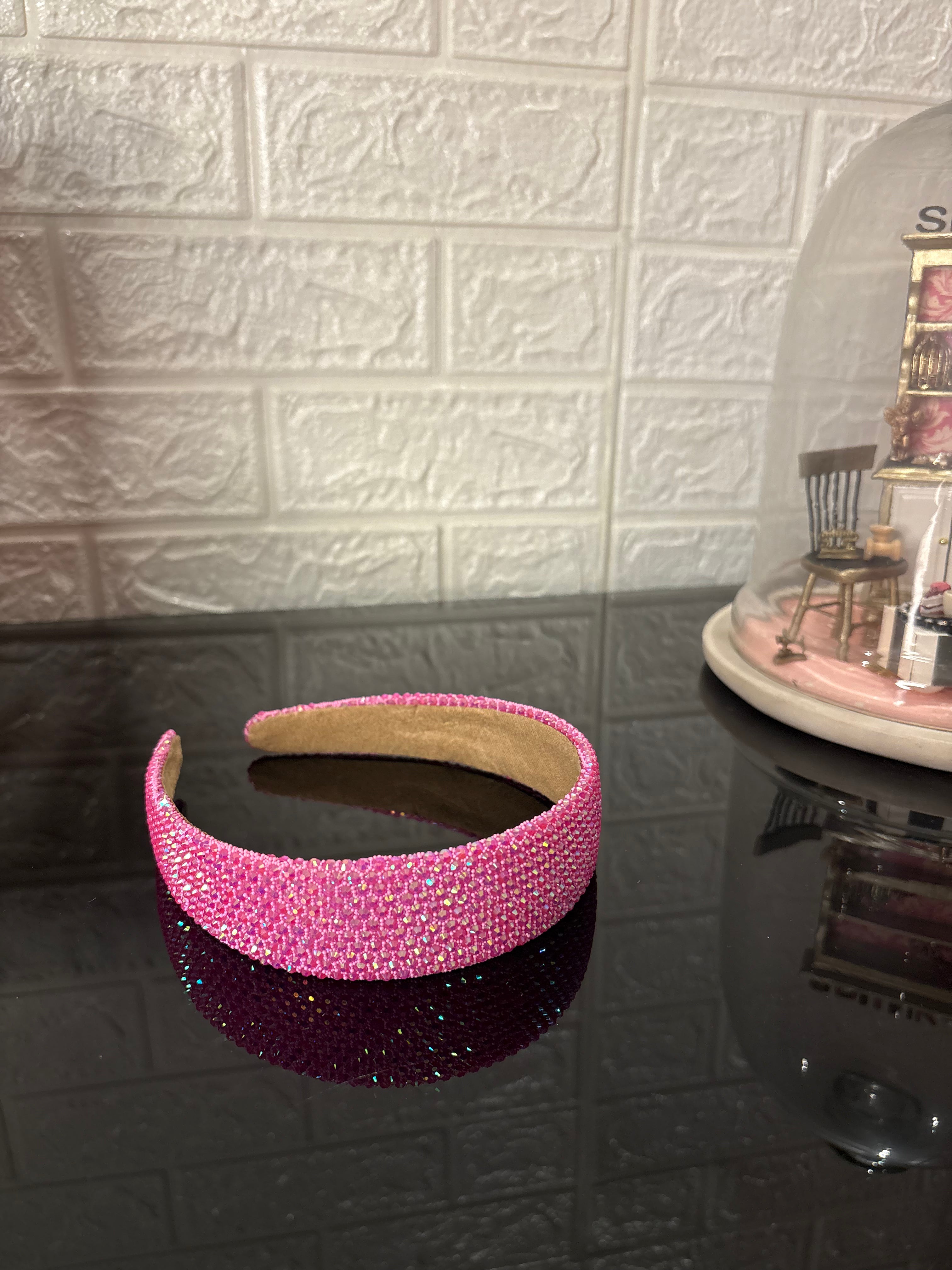Fuchsia Glow Shimmer Headband
