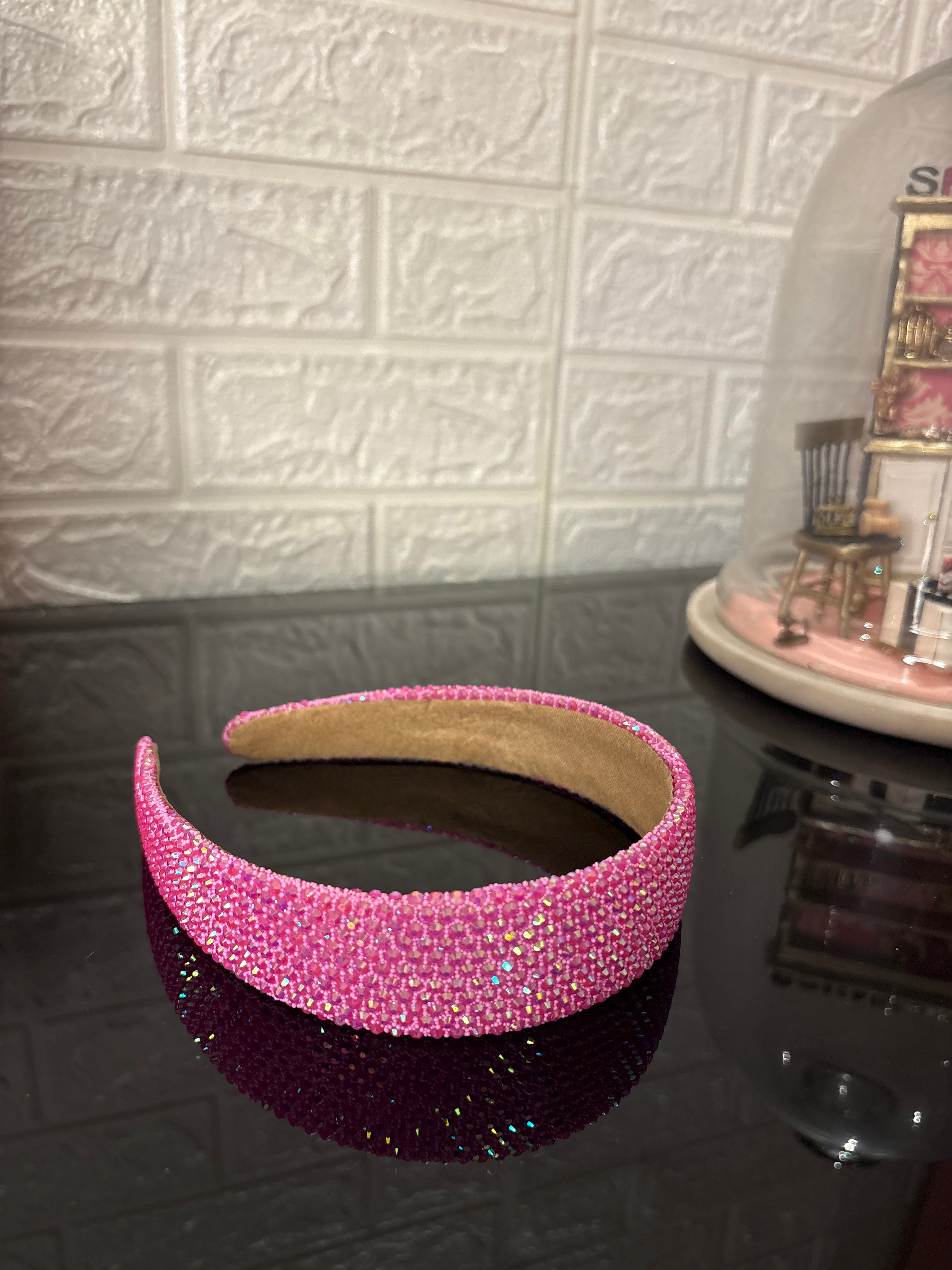 Fuchsia Glow Shimmer Headband