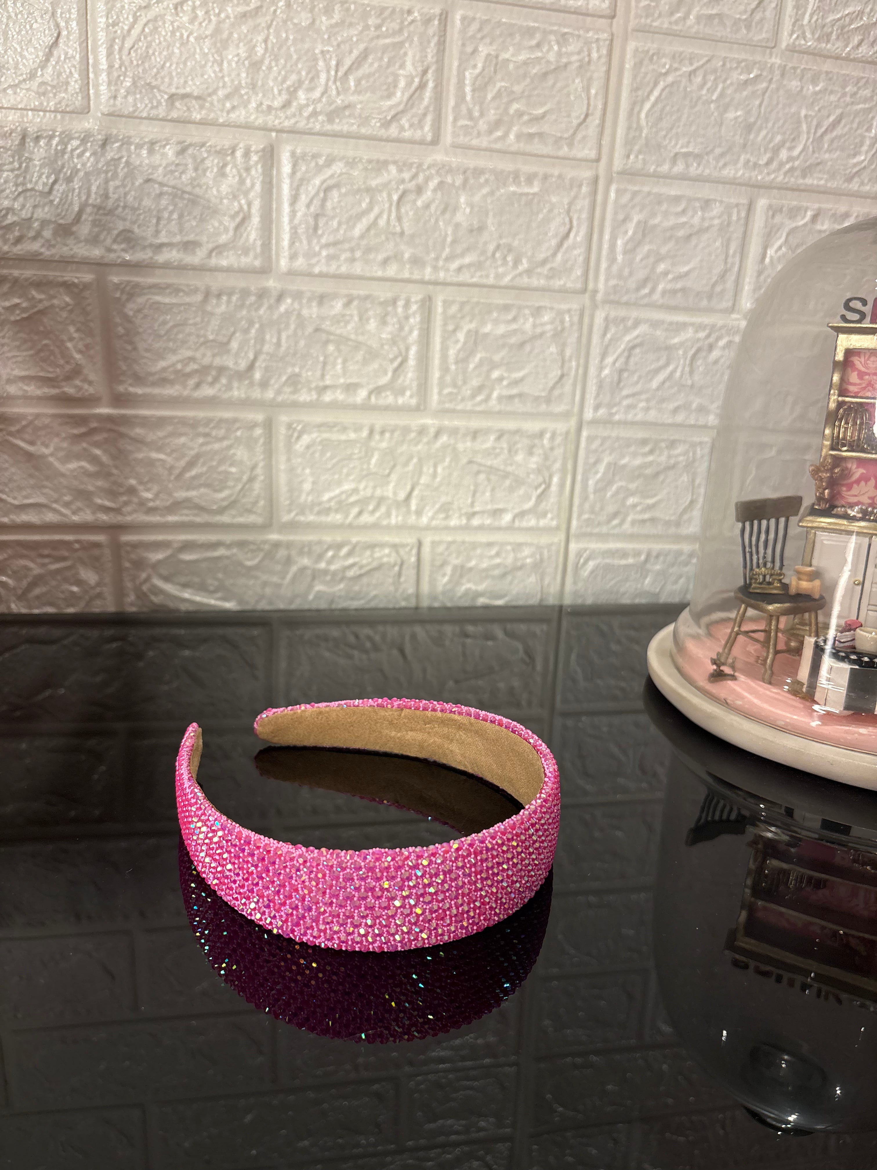 Fuchsia Glow Shimmer Headband