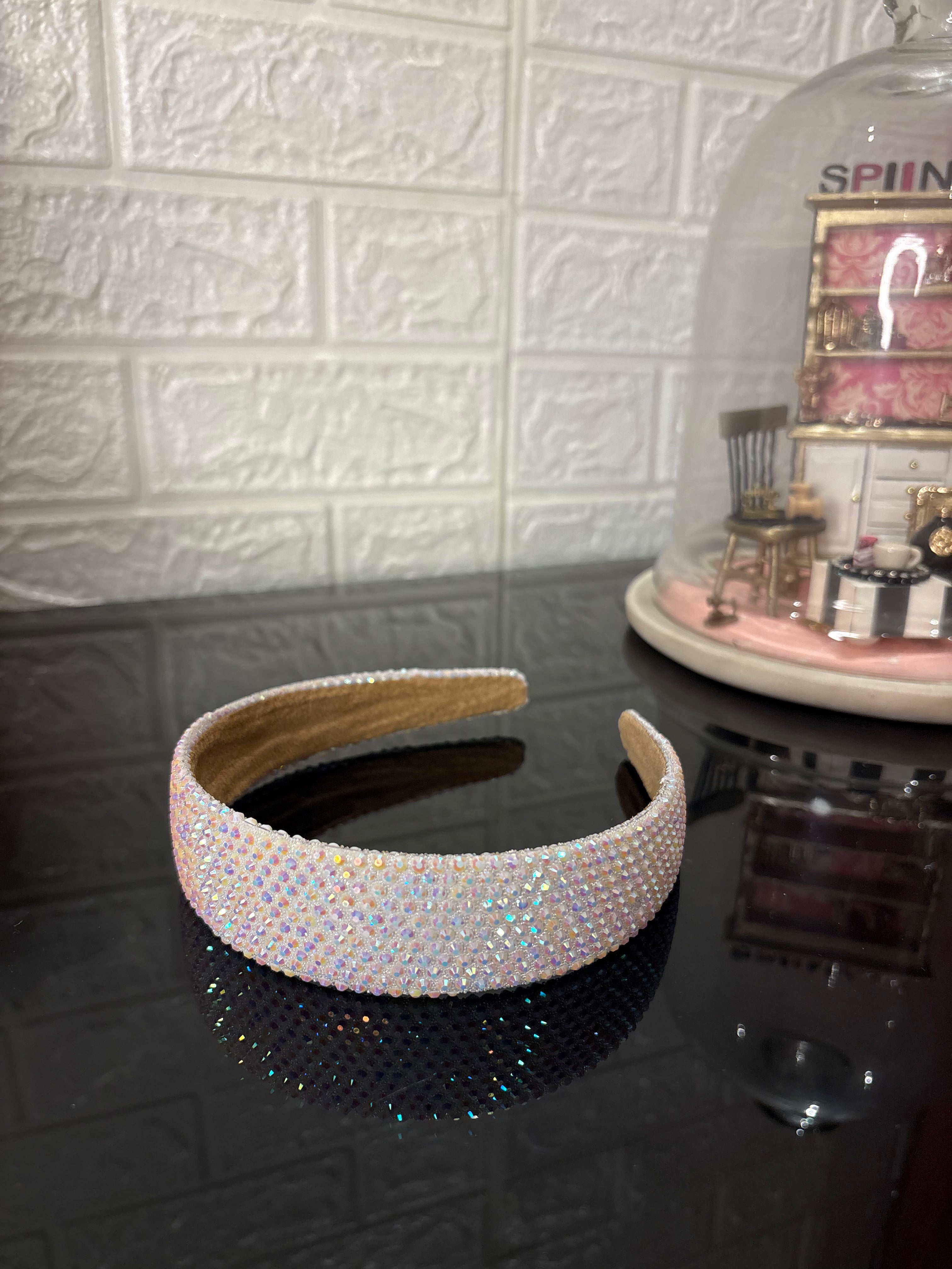 White Glow Shimmer Headband