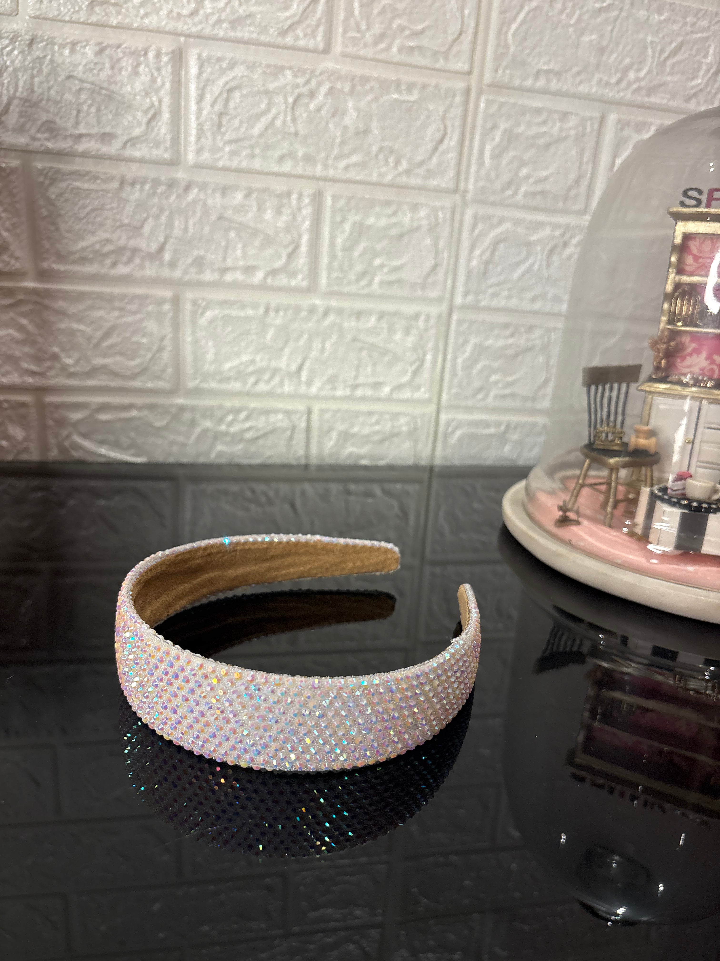 White Glow Shimmer Headband