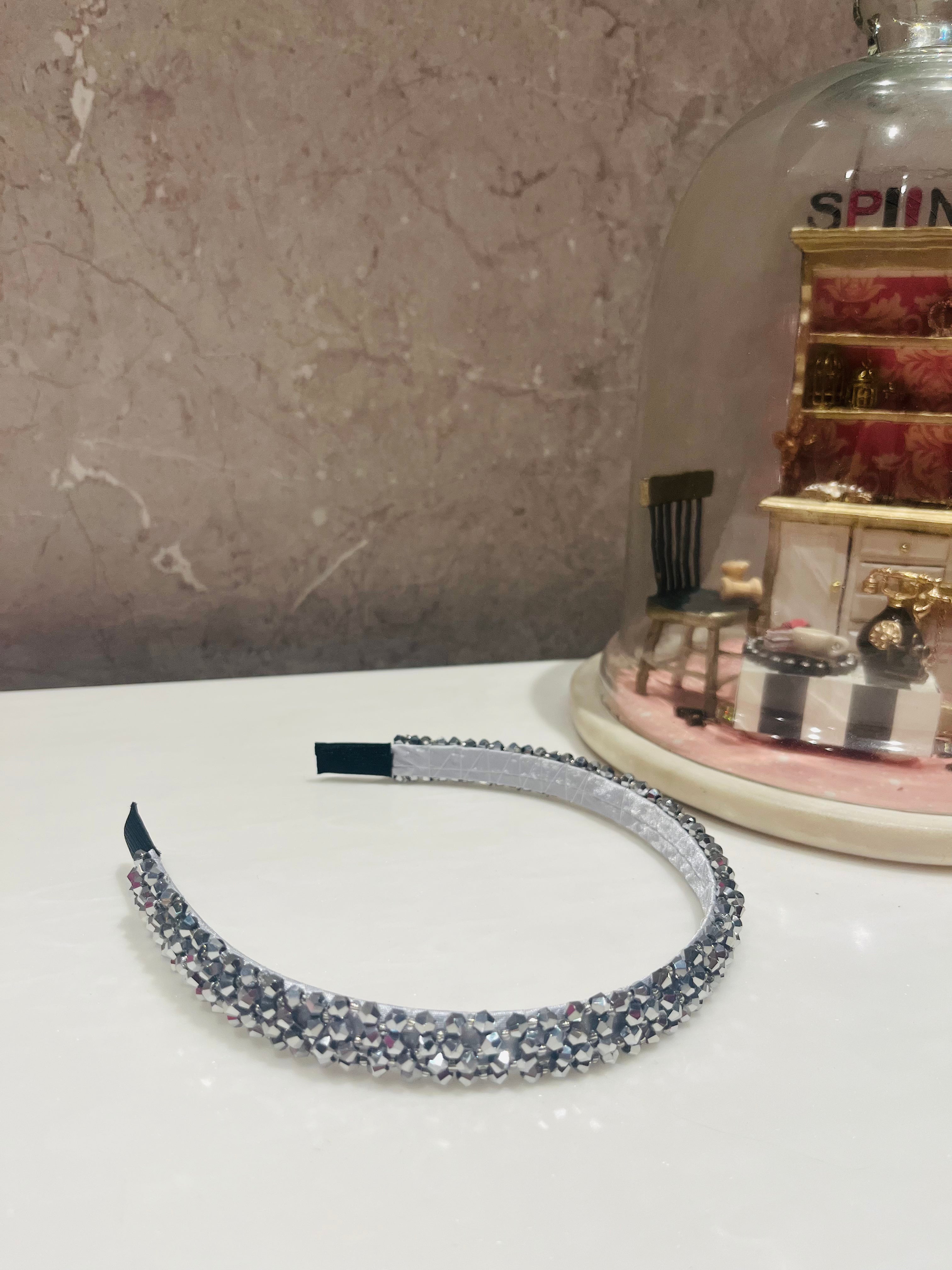 Silver Beaded Hairband