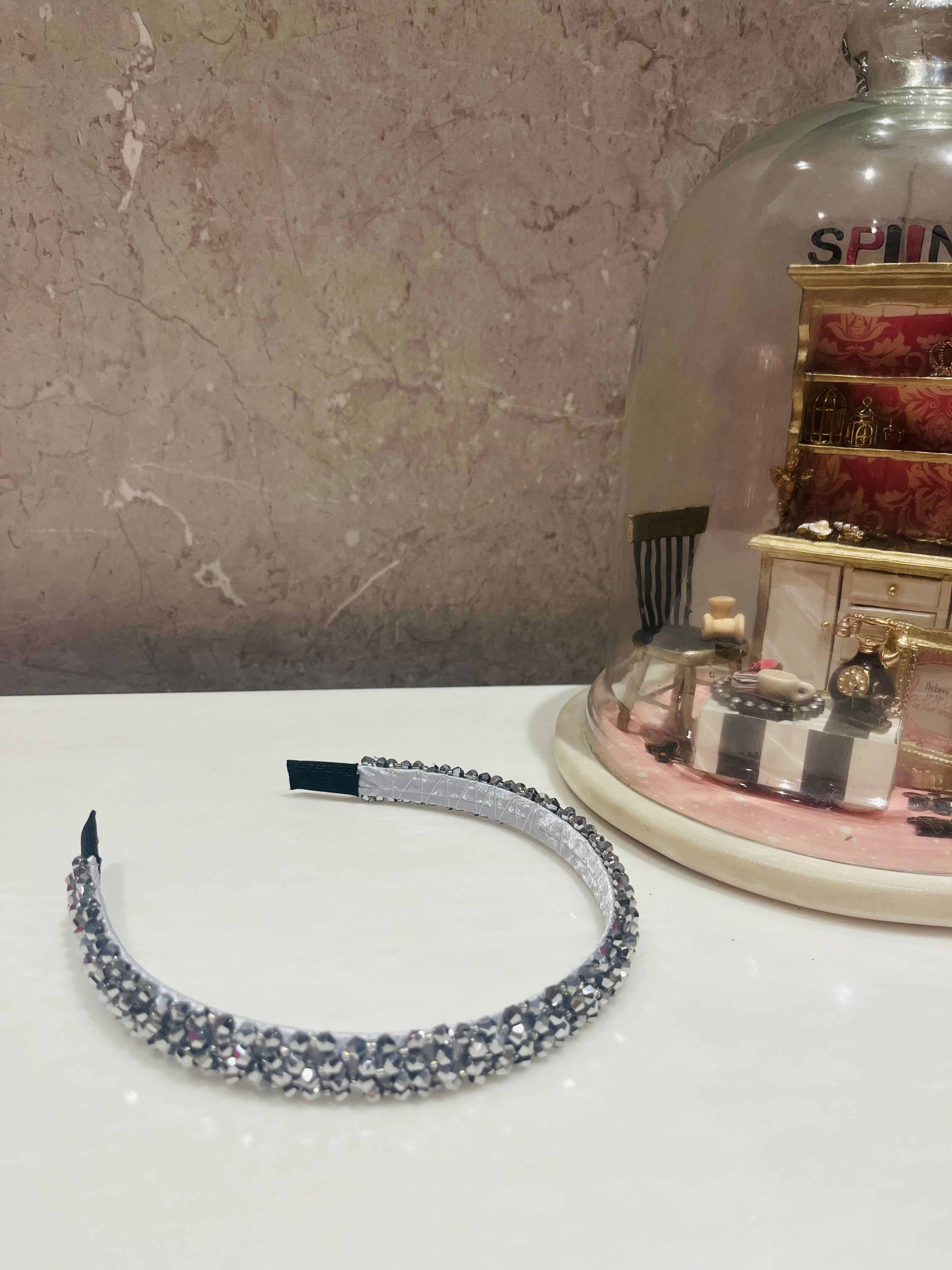 Silver Beaded Hairband