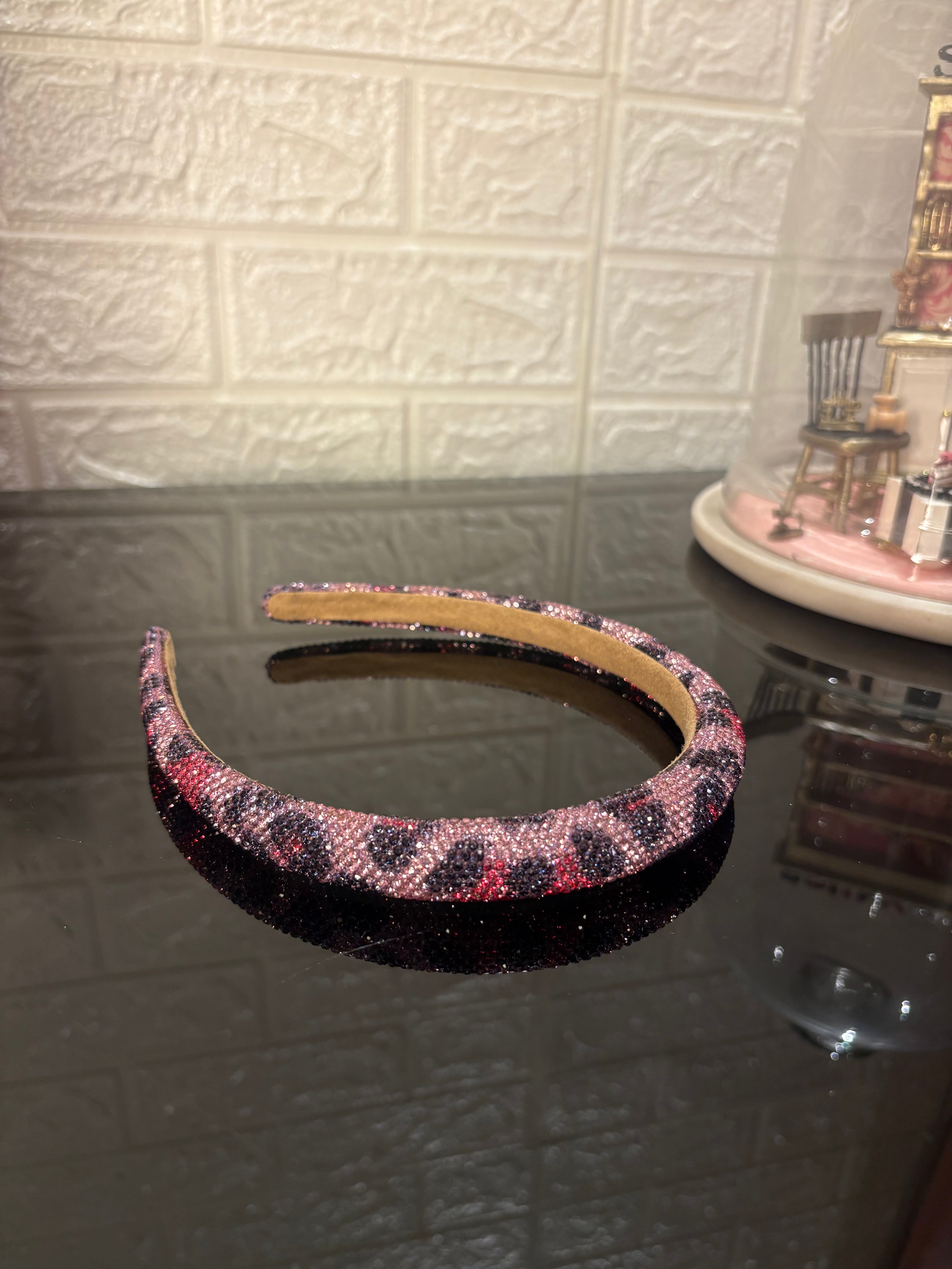 Red Rhinestone Studded Hairband