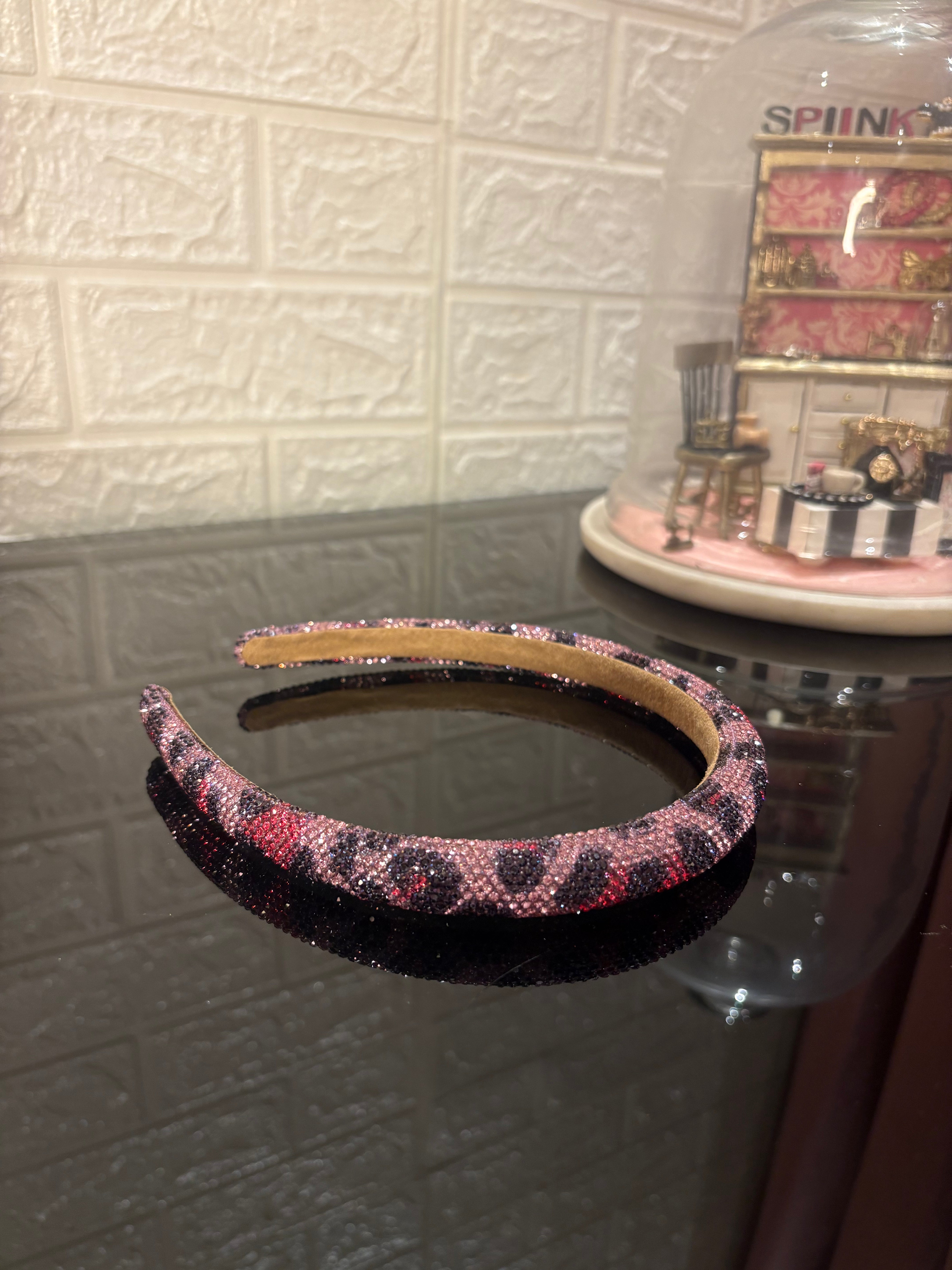 Red Rhinestone Studded Hairband