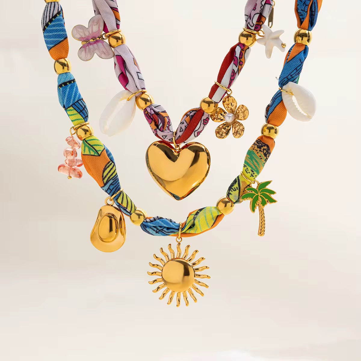 Golden Palm Paradise Necklace