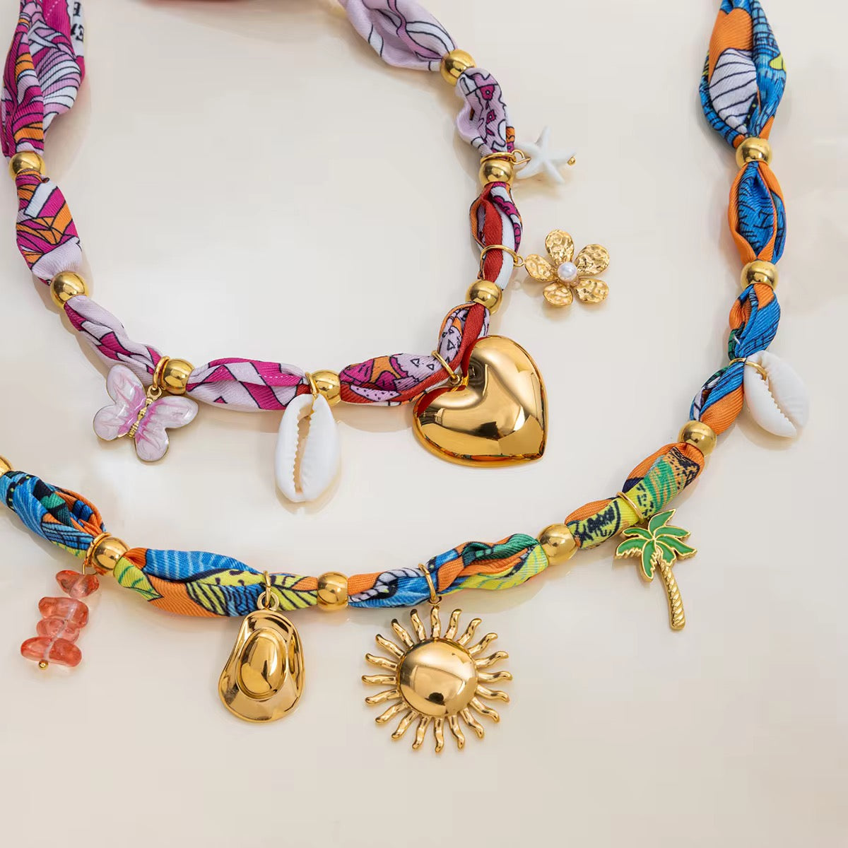 Golden Bloom Heart Necklace