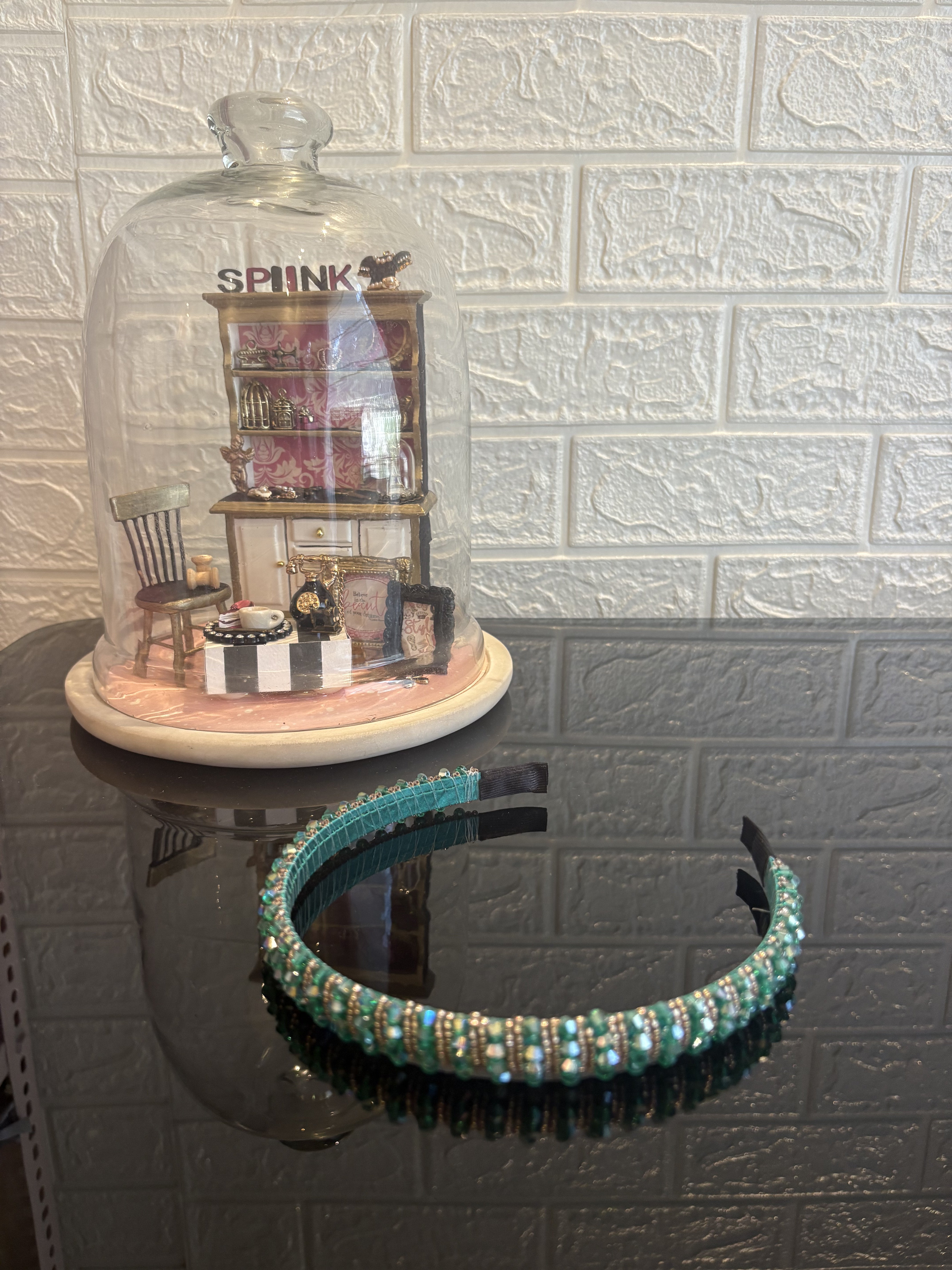 Green Beaded Hairband