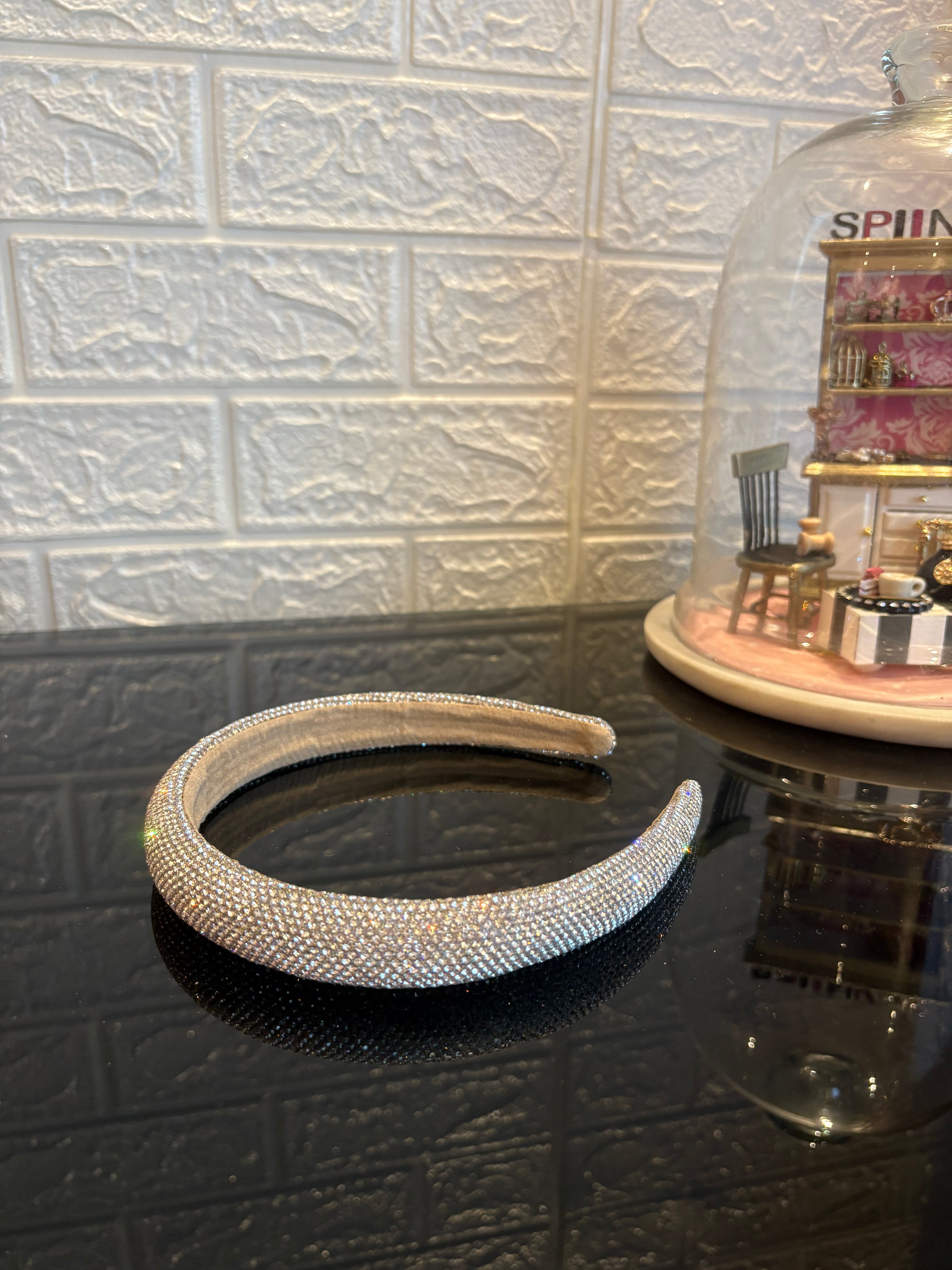 Crystelle Silver Rhinestone Hairband