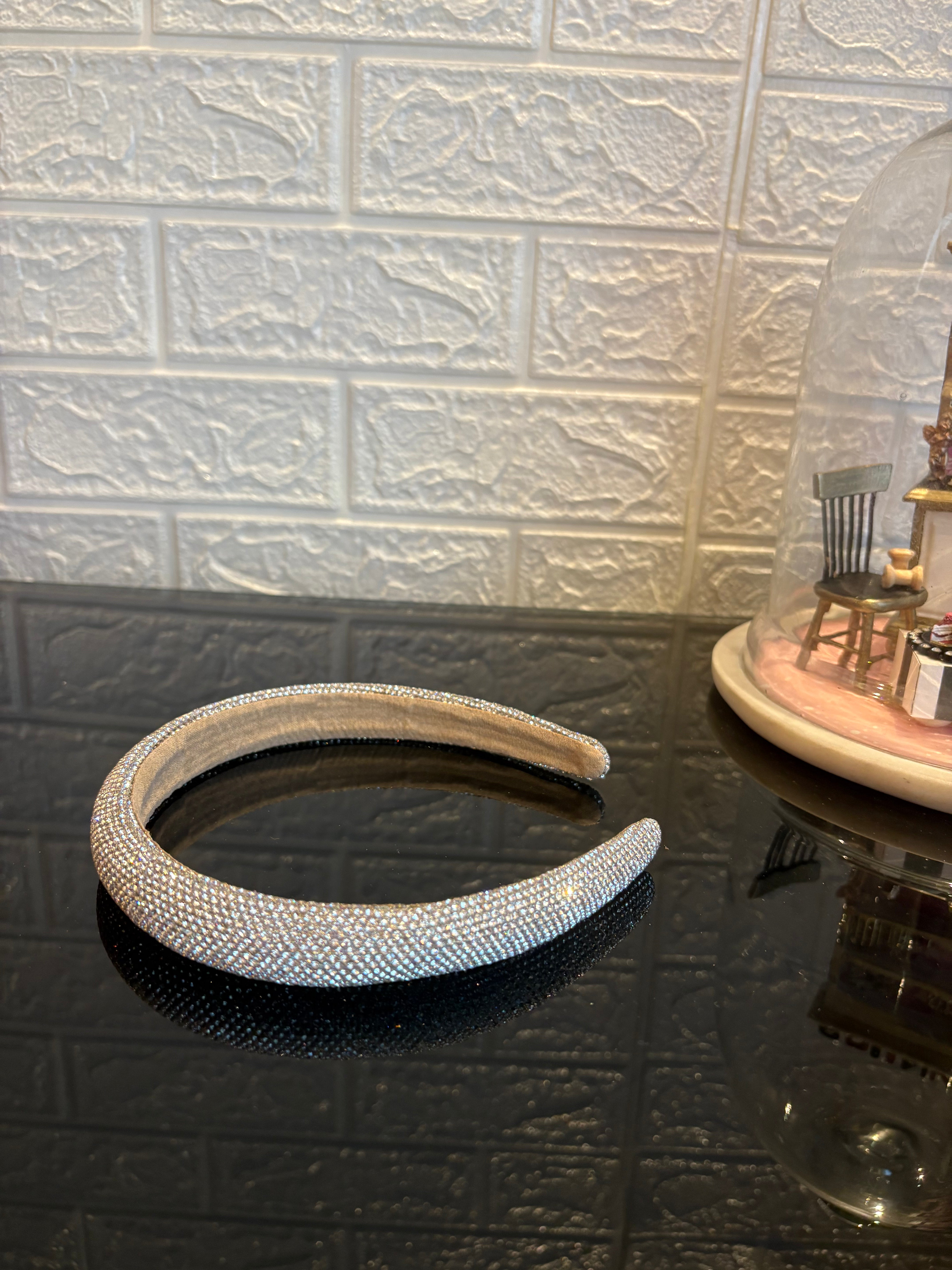 Crystelle Silver Rhinestone Hairband