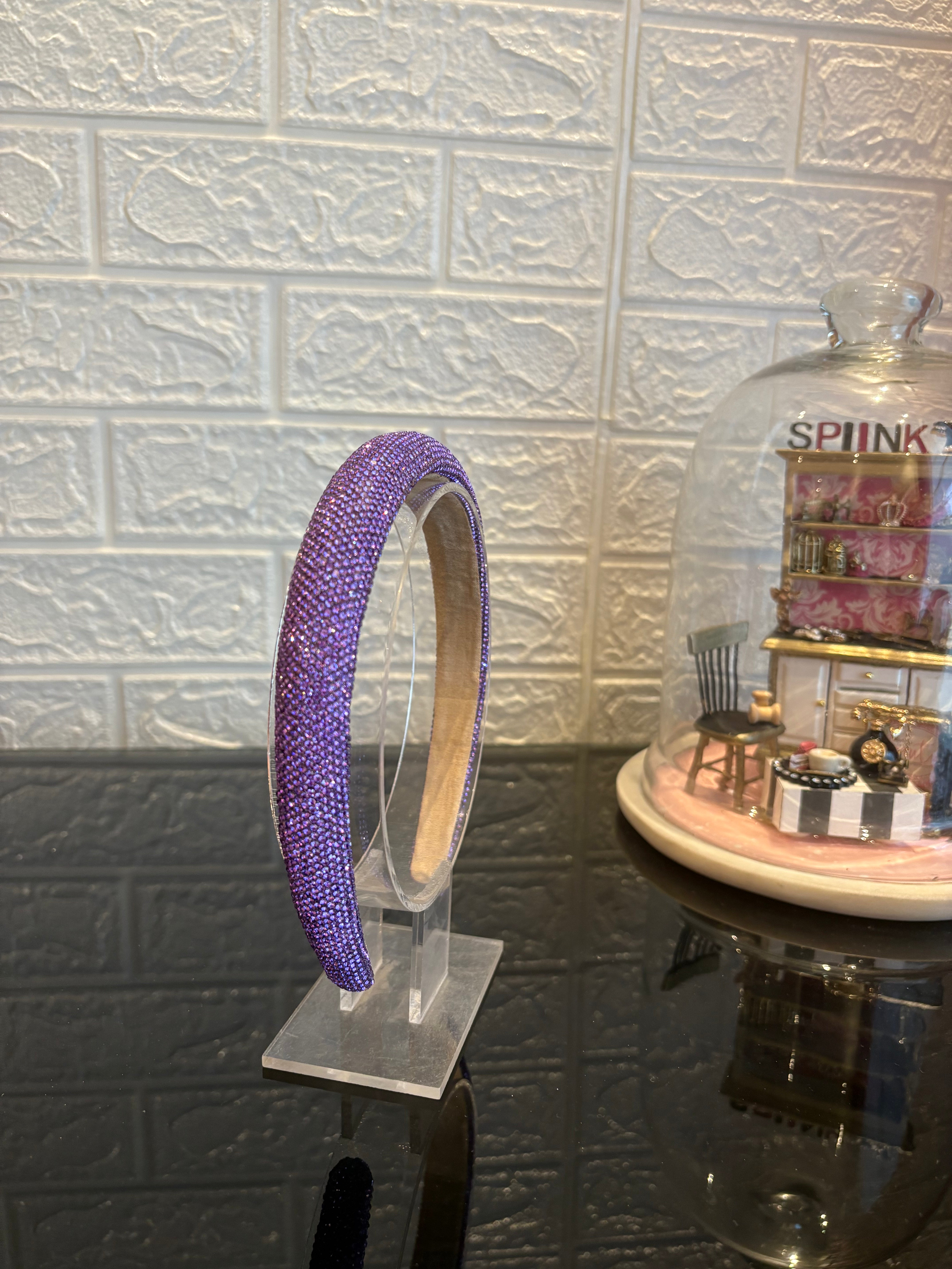Crystelle Purple Rhinestone Hairband