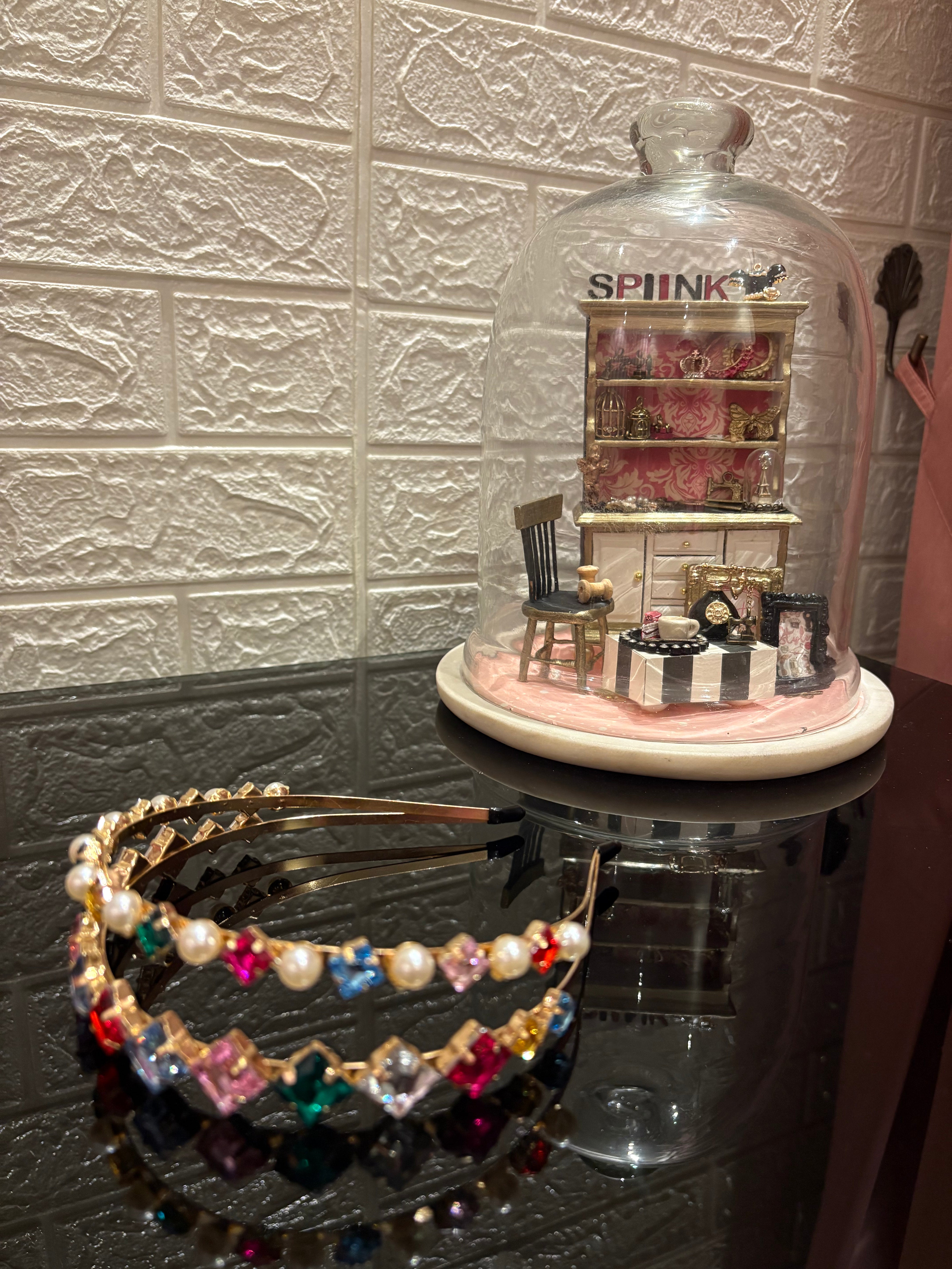 Prism Pearl Crown Multicolor Hairband