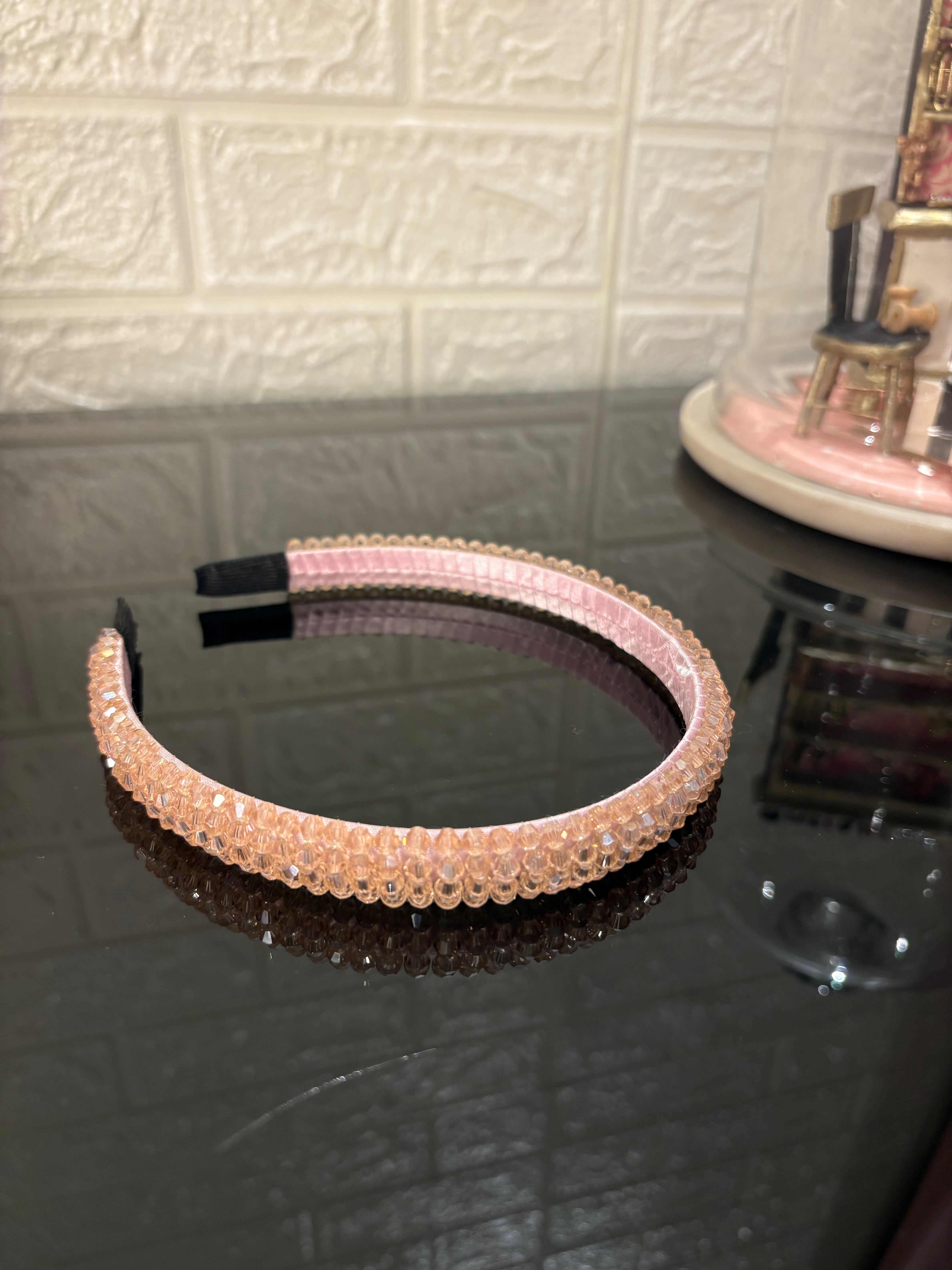 Beige Beaded Hairband