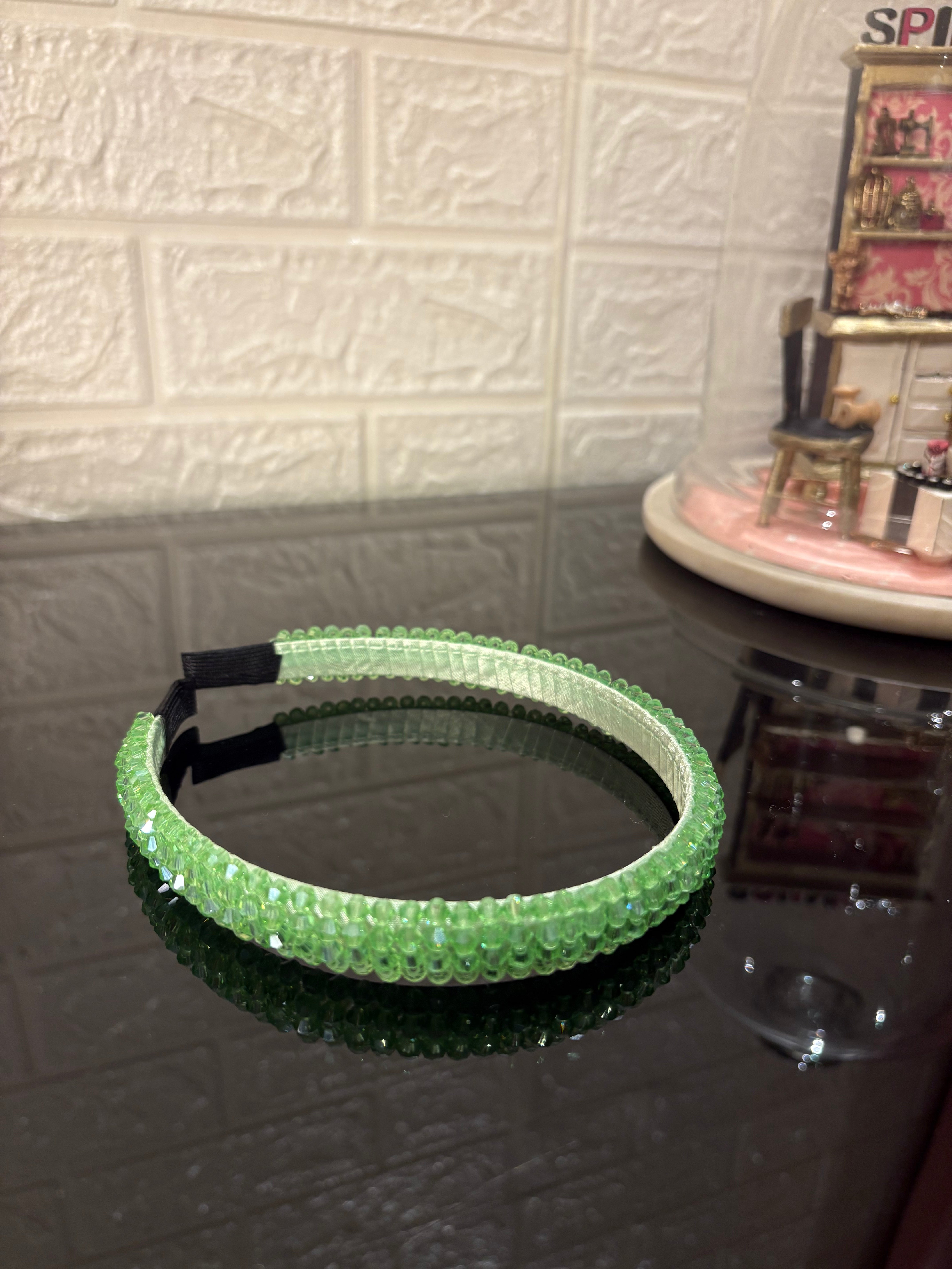 Light Green Beaded Hairband