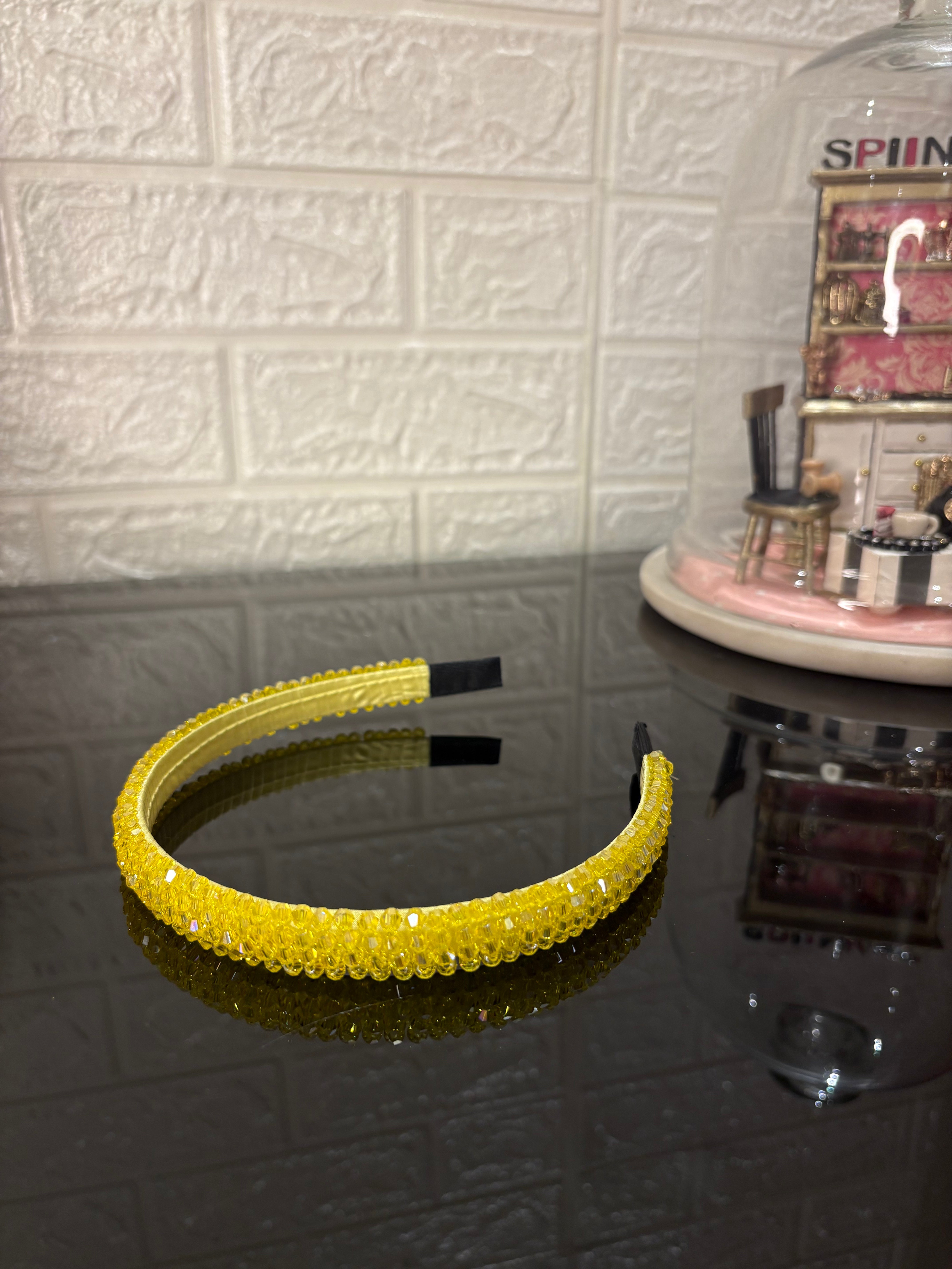 Yellow Beaded Hairband