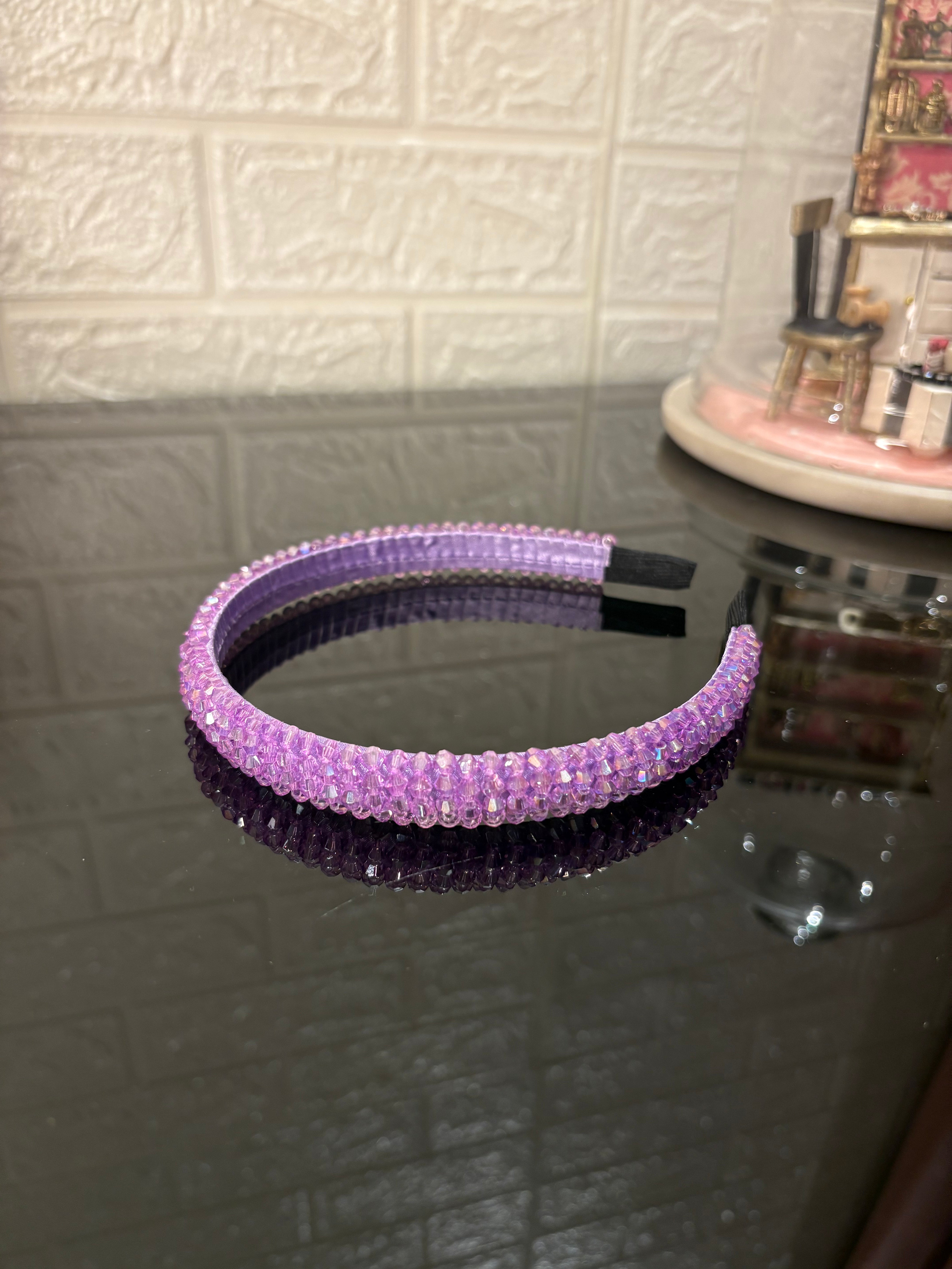Purple Beaded Hairband