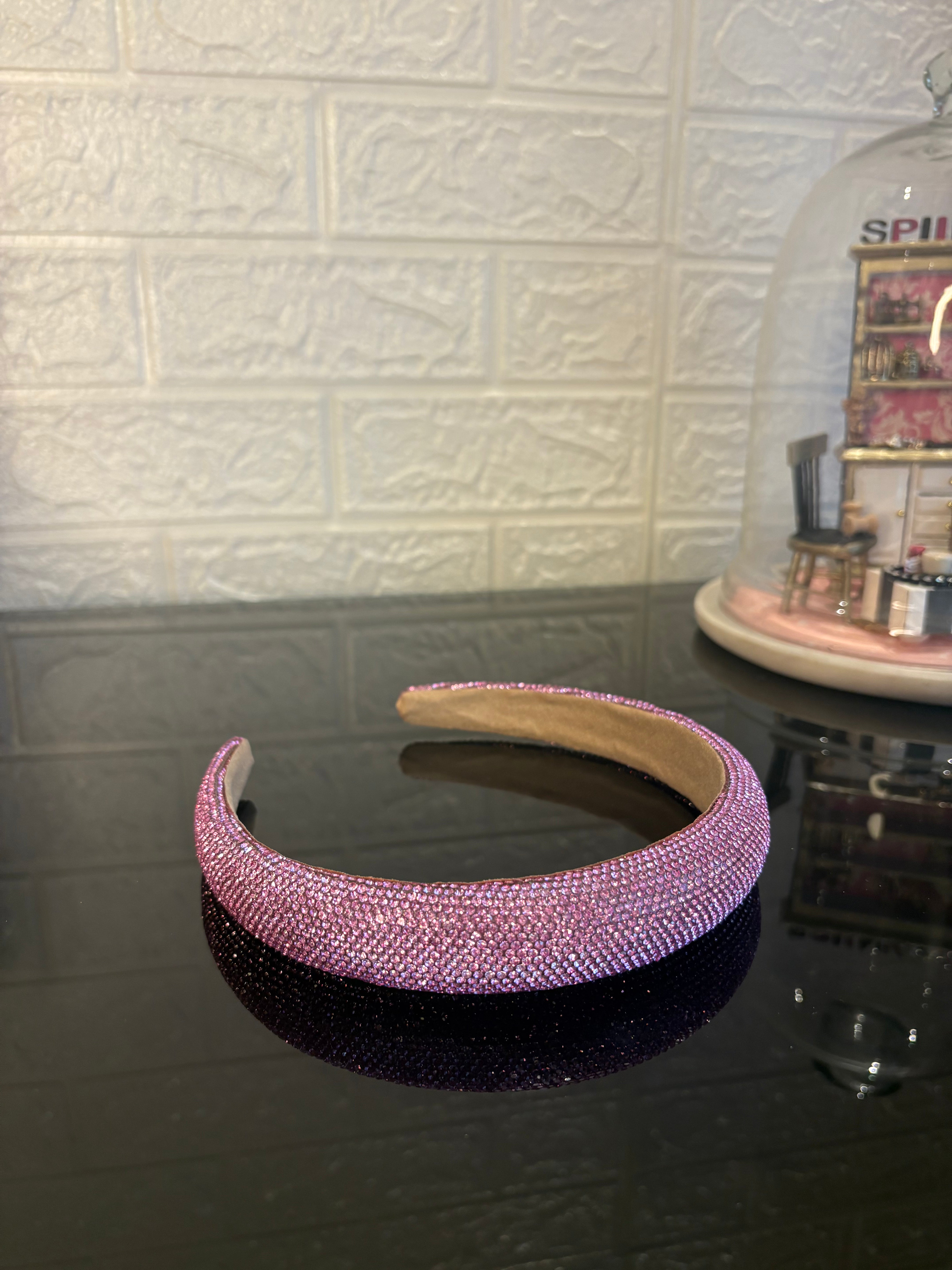 Crystelle Light Pink Rhinestone Hairband