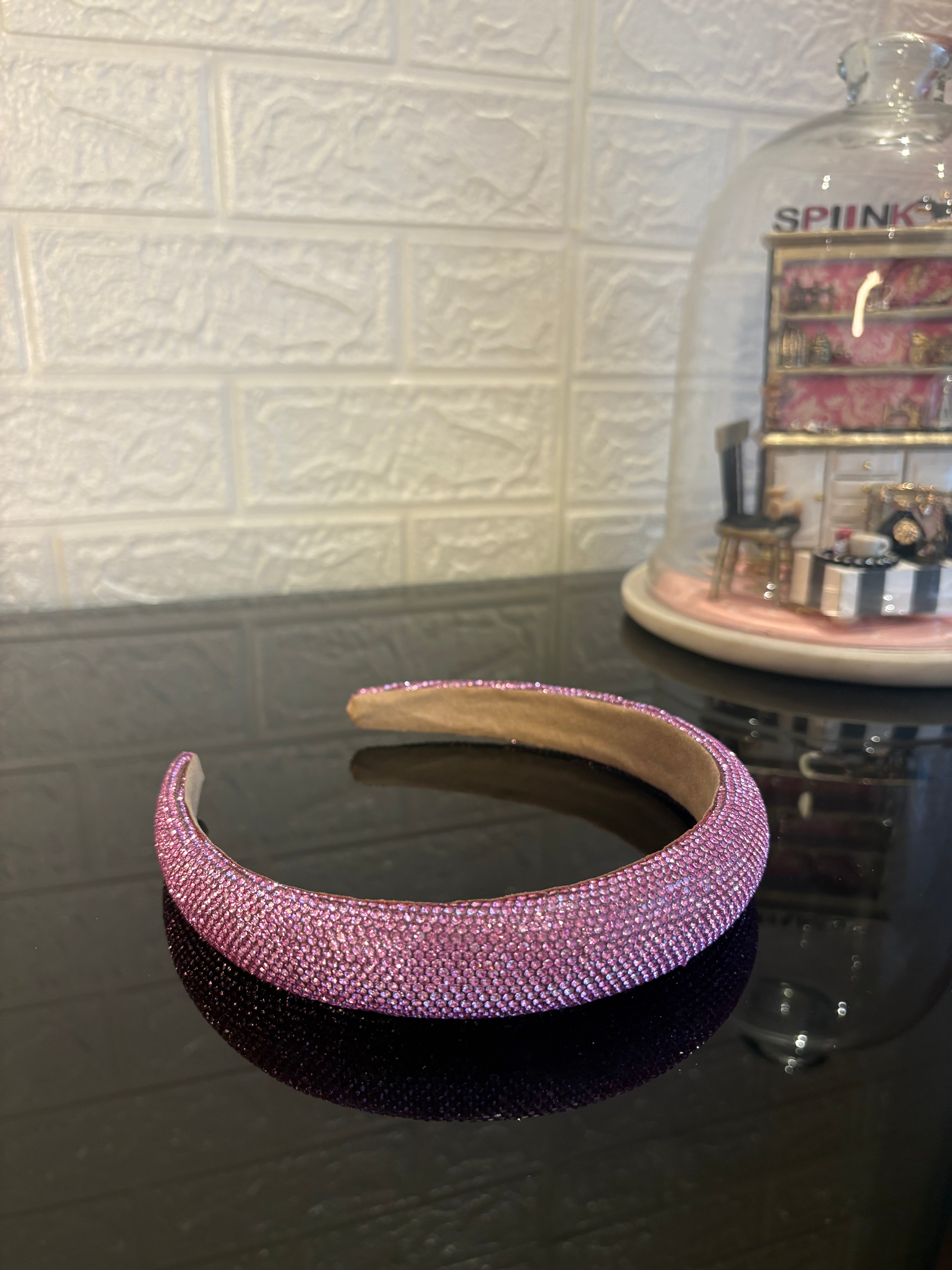 Crystelle Light Pink Rhinestone Hairband