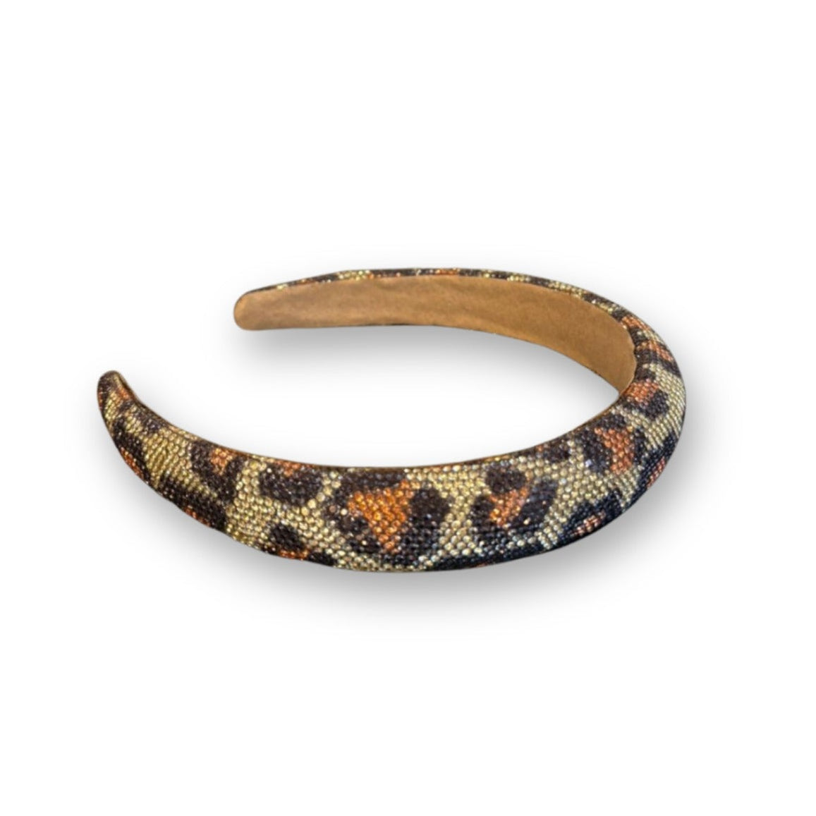 Crystelle Brown & Gold Rhinestone Hairband